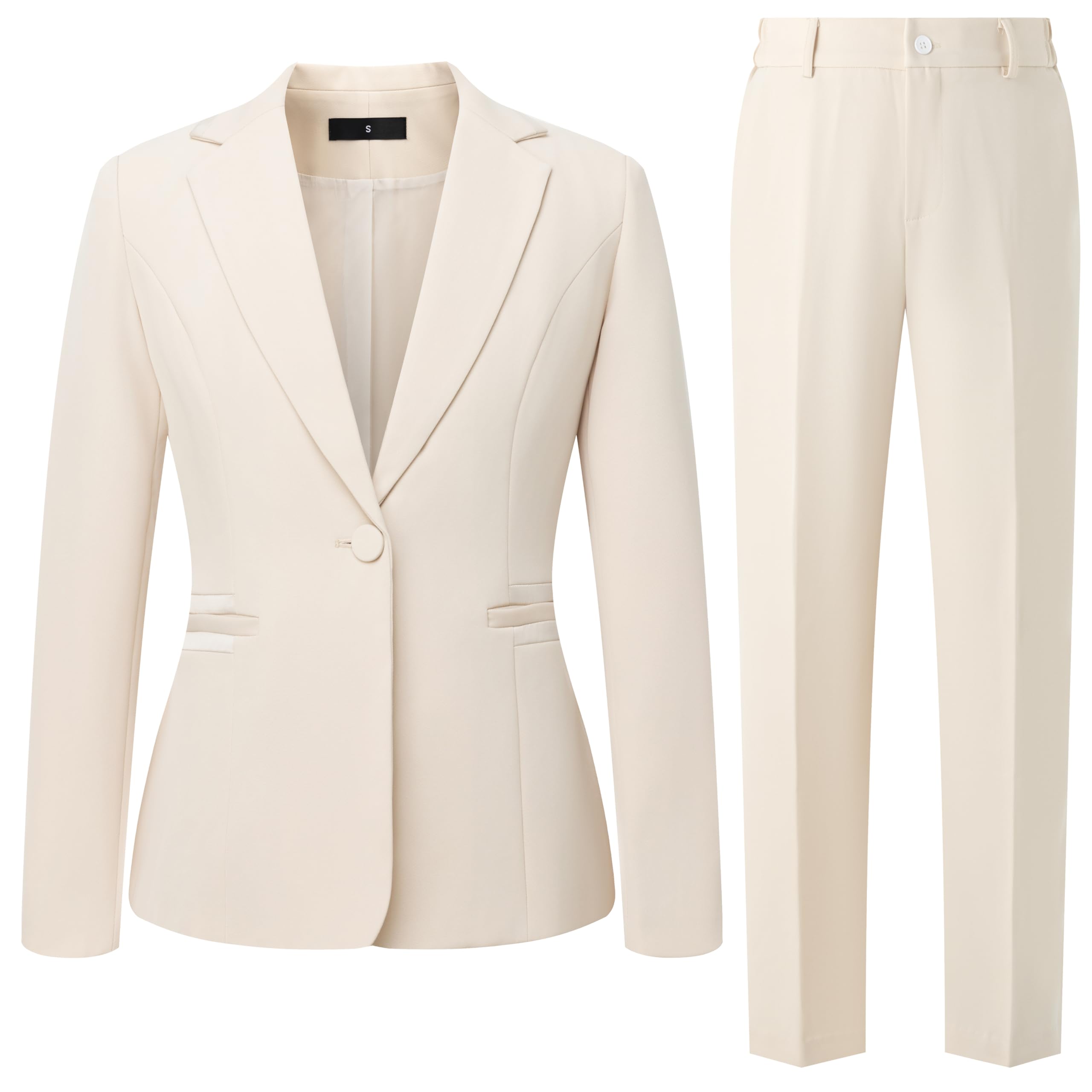 Womens 2 Piece Suit One Button Dressy Blazer Pants Suit Set Business Casual Outfits