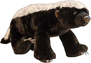 champracer Honey Badger Stuffed Animal, Kawaii Honey Badger Plush Toy Children, Soft Realistic Plush Model, Educational Toy, Stuffed Plush Toys, for Children, Birthday Gift, Africa Critter Toy (40 cm)