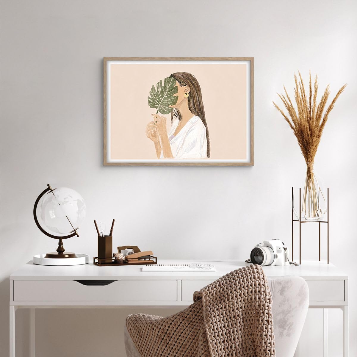 Poster da Parete 70x50 cm Cornice Rovere Botanica Persone - 5512 - P2N