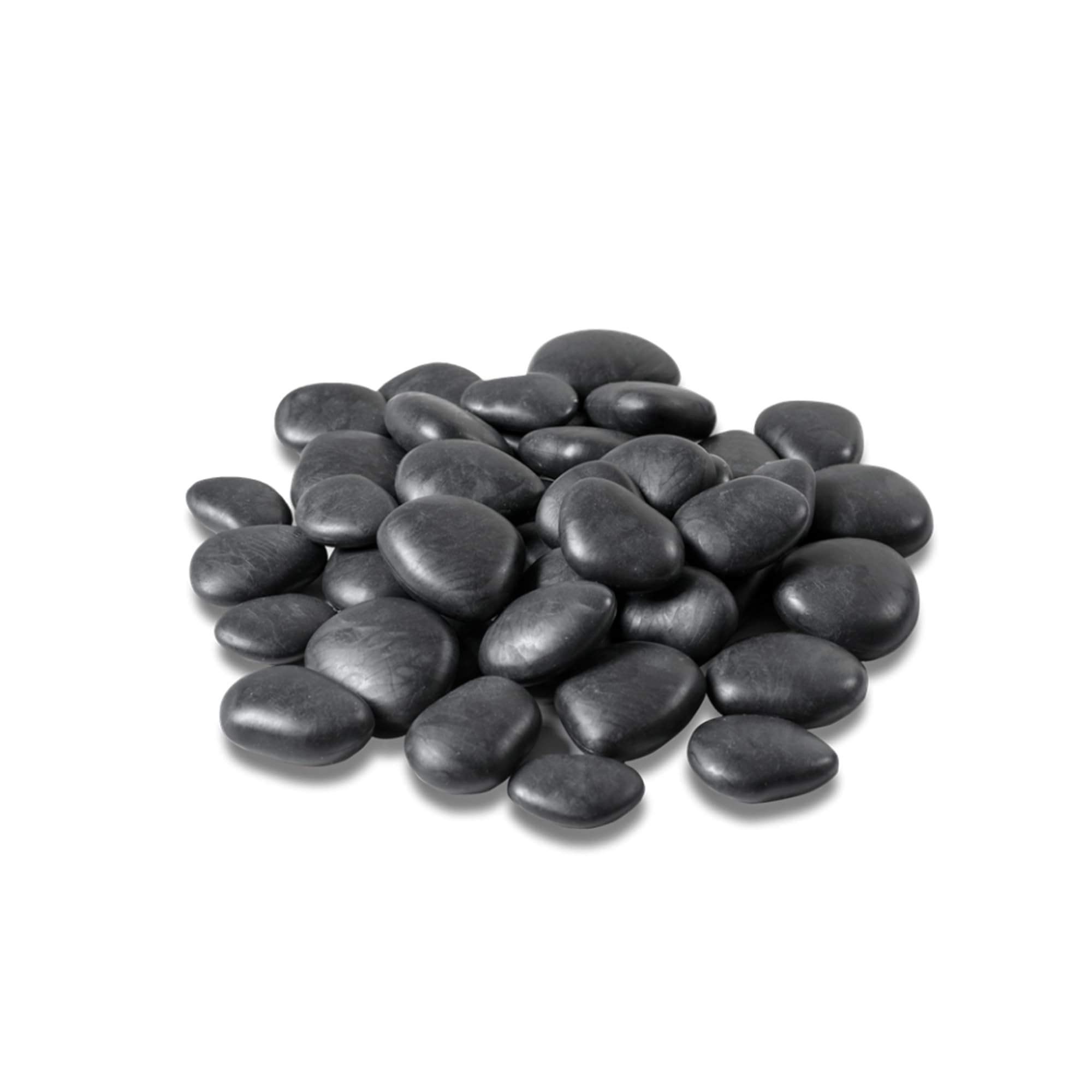 Kalapanta - Sassi Decorativi in plastica Riciclata per vasi, Pittura, acquari, casa e Giardino (Taglia S 2-5 cm, Circa 75 Pezzi, Nero), Made in Italy