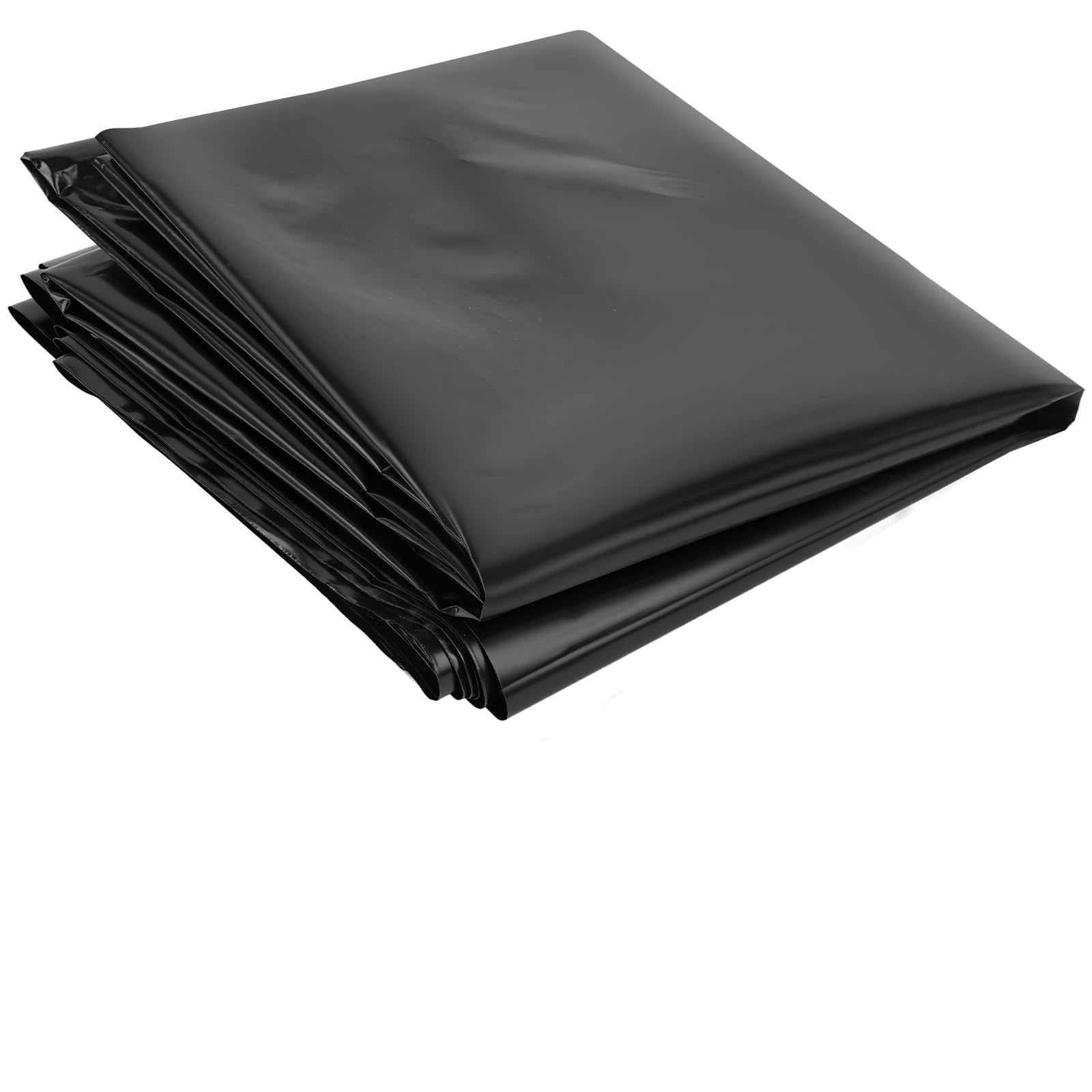 NUTKIT 2M X 6M Thick Black Plastic Sheeting Heavy Duty, 1100G Heavy Duty Polythene Sheeting, Waterproof Garden Grow Polythene Cover Sheets for Gardening Insulation & Building Rubble Protection