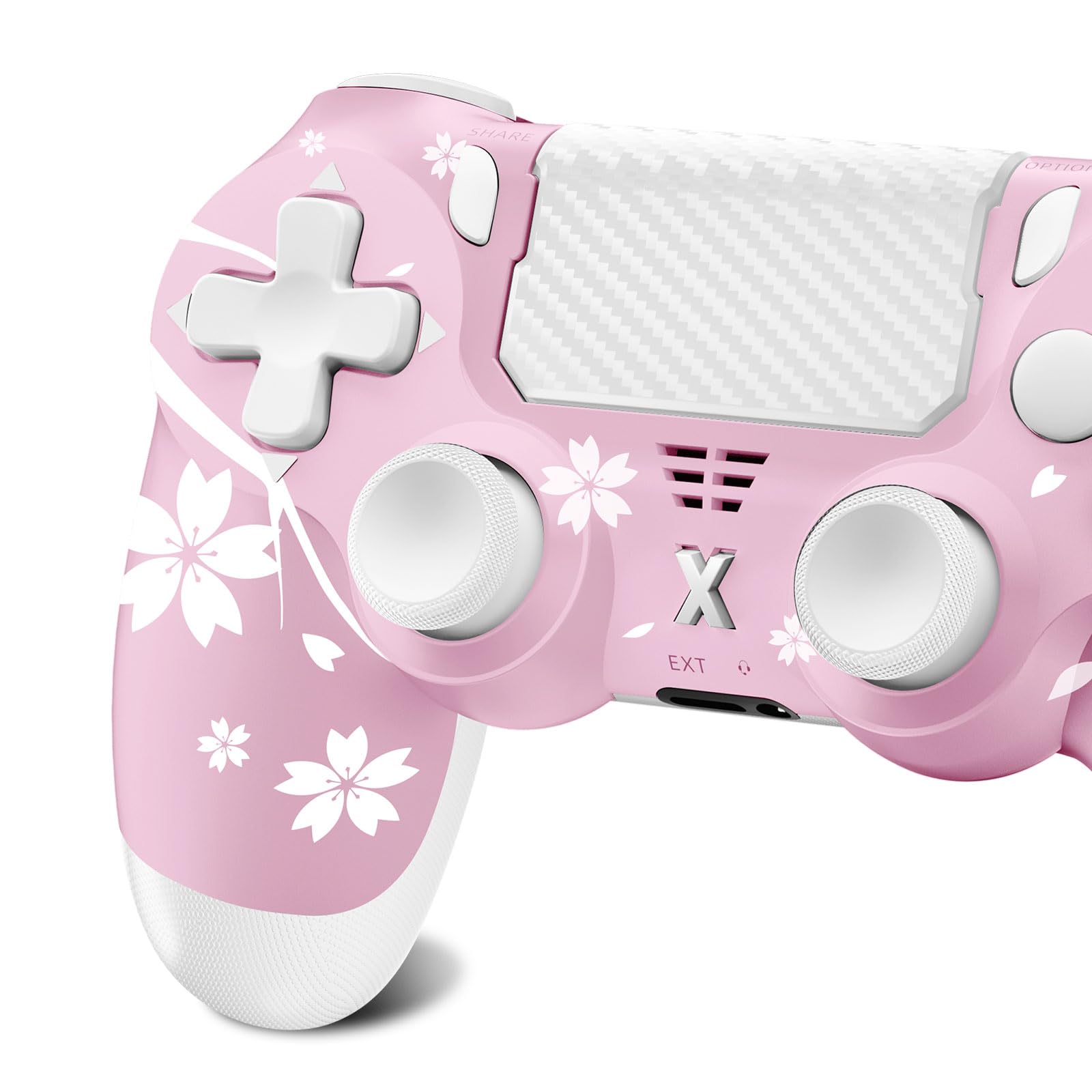 Hycago Manette de jeu sans fil pour PS-4, Manette de jeu compatible avec PS-4/Pro/Slim/PC Gamepad avec bouton Turbo/Retour/Double vibration/Capteur gyro à 6 axes/Écran tactile