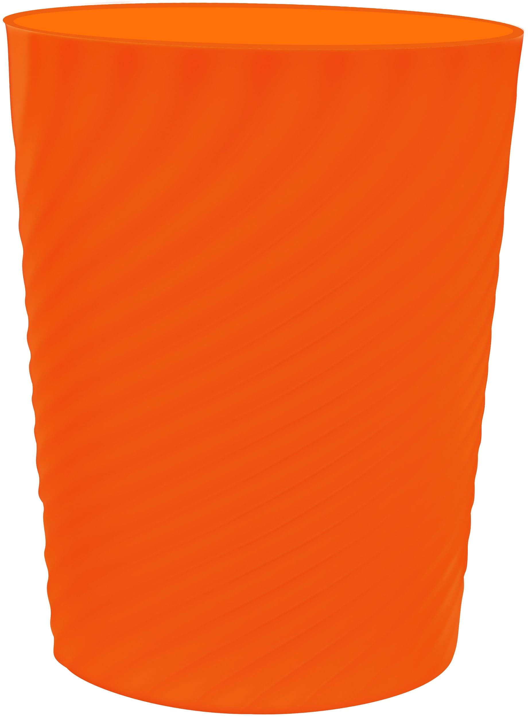 DAJITRE 1.8 Gallon Small Trash Can Wastebasket Recycling Bin Slim Profile for Compact Spaces Bathroom, Office, Bedroom, Kitchen (1.8 Gallon, Orange)