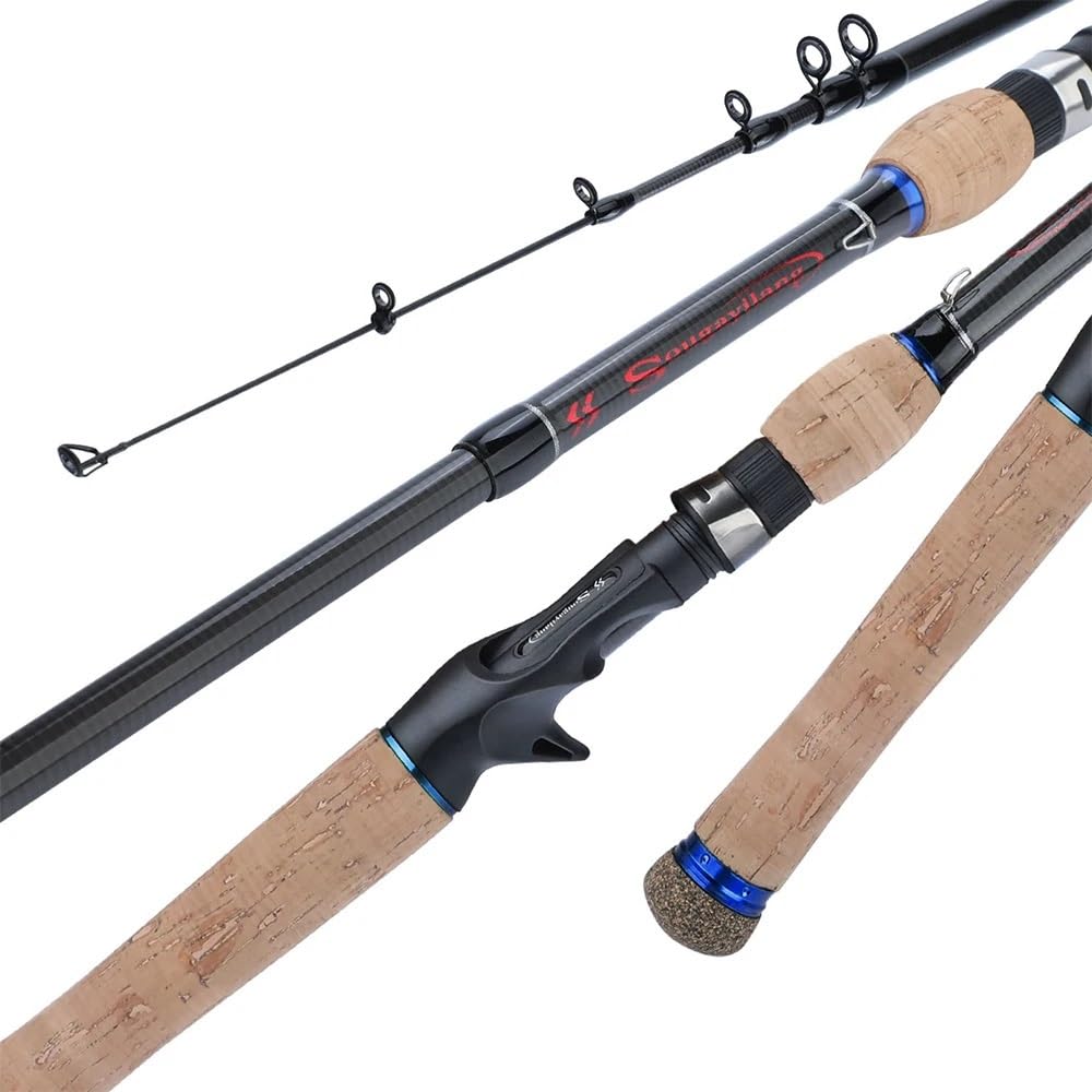 Angelrute 1,8 M-2,7 M Mobiles Teleskop Angelrute Kork Griff Spinning Carbon Faser Reise Tackle