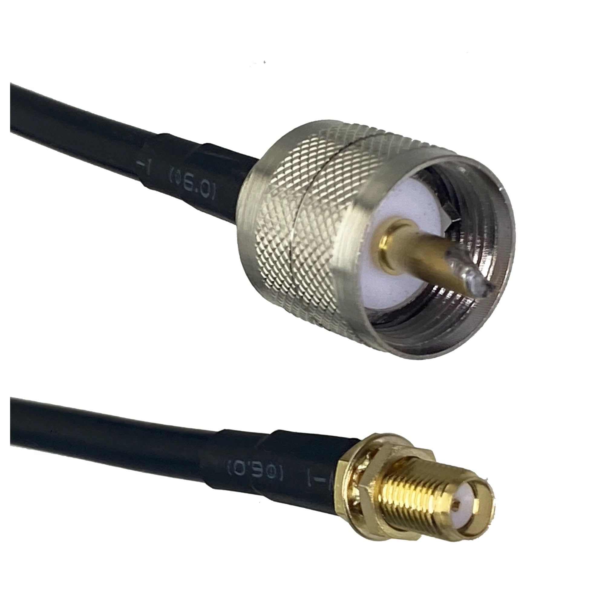 RG316 RG58 UHF PL259 SO239 A SMA Maschio Spina e Femmina Jack Connettore Diritto RF Jumper Cavo Treccia 6 pollici ~ 20 M(RG58 PL259 to SMA M,6M)