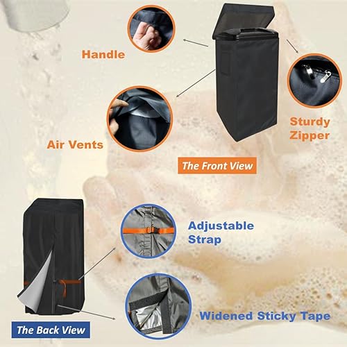 Miniatura 3 de CHENGNAN Cubierta para suavizante de agua para unidades exteriores, cubierta de suavizador de agua impermeable, cubierta del tanque de filtro (11.4