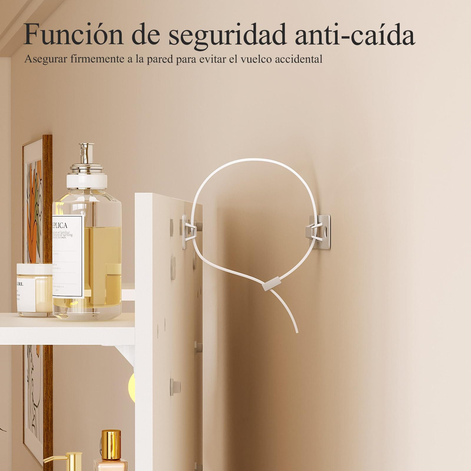Coleshome Tocador de Maquillaje con Espejo LED y 10 Luces, Mesa de Maquillaje, Tocador Blanco con Cajones, Organizador y Estantes, Moderno para Dormitorio, 100x40x136cm