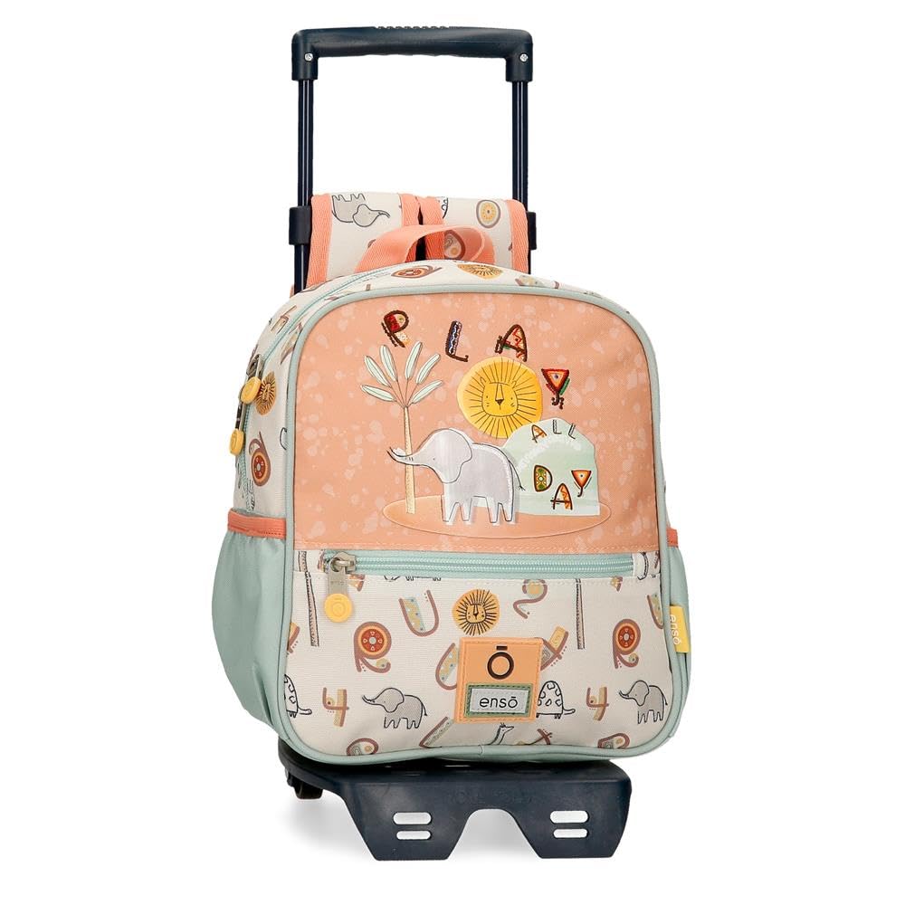 Enso Play All day mochila infantil, mochila escolar, fabricada en Poliéster, ruedas dobles de giro multidireccional, Múltiples formas de usarlo
