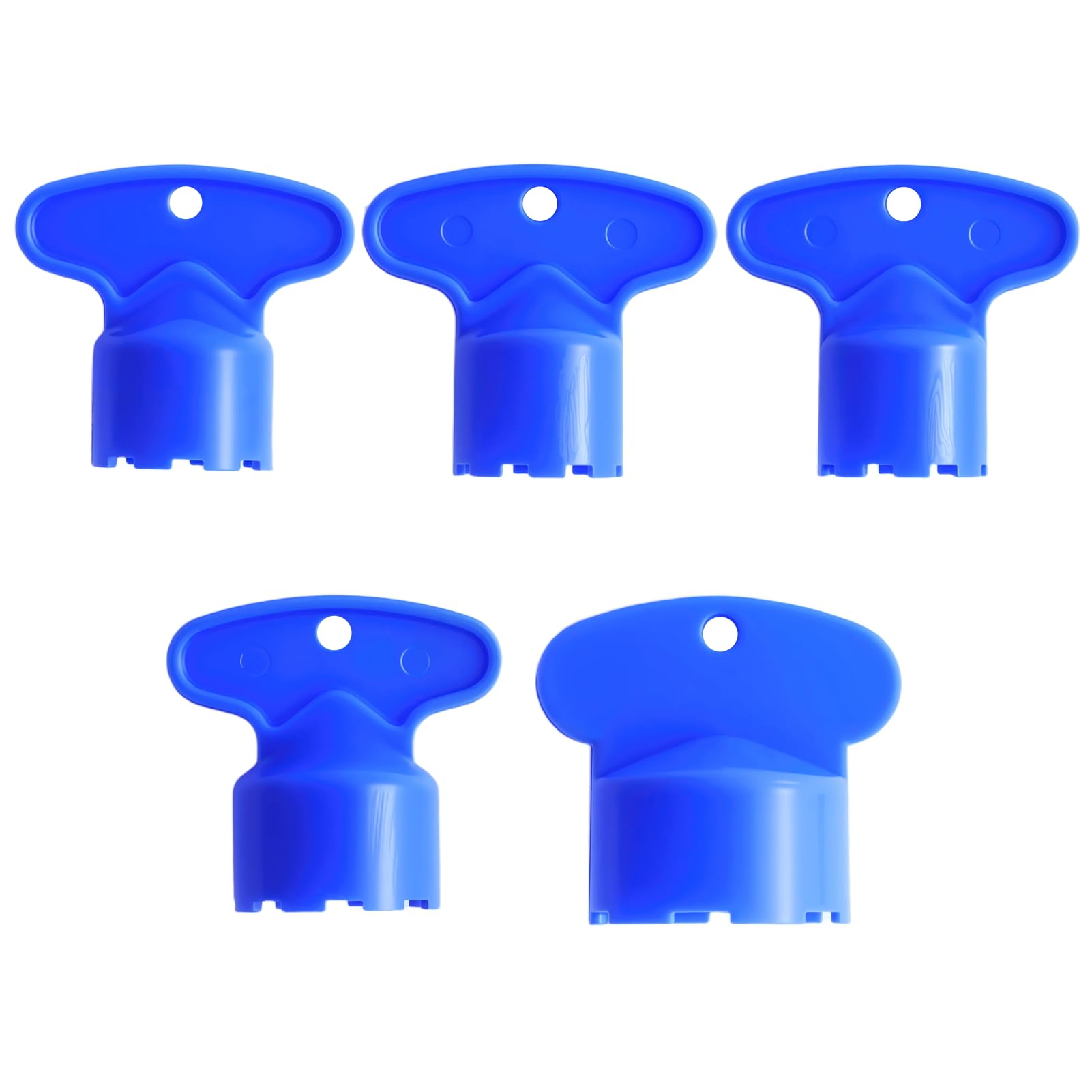 5 llaves de grifo de aireador, 5 tamaños (M16,5, M18,5, M21,5, M22,5, M24), color azul