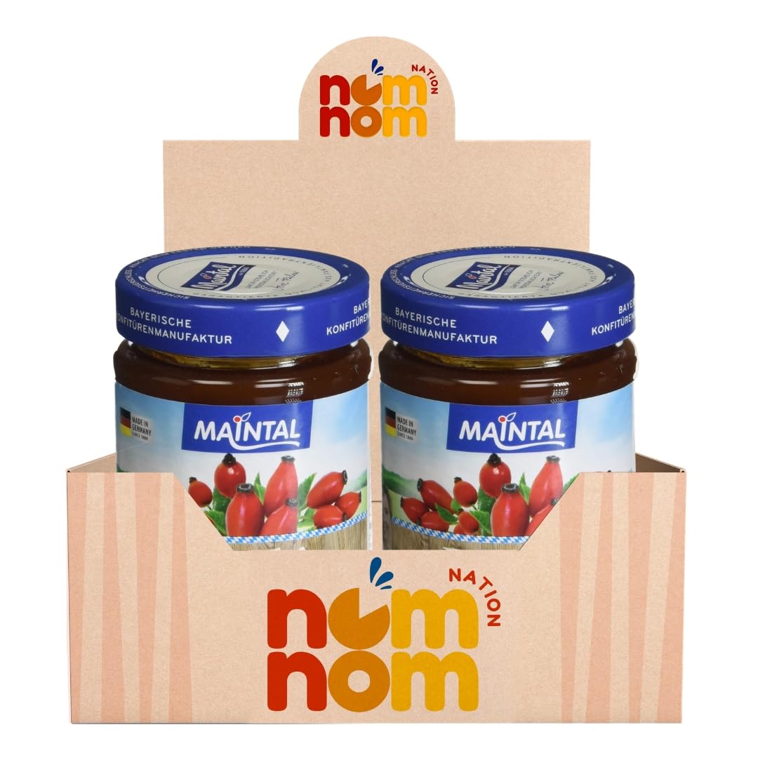 Maintal Jam Rosehip 12 oz – Pack of 2 – Rosehip Jam Rose Hip Jam Rose Jelly – Rose Jam Rose Petal Jam Spread for Bread and Pastries – Sweet Stash Jams Ate De Frutas with a Random Item – 3 Items