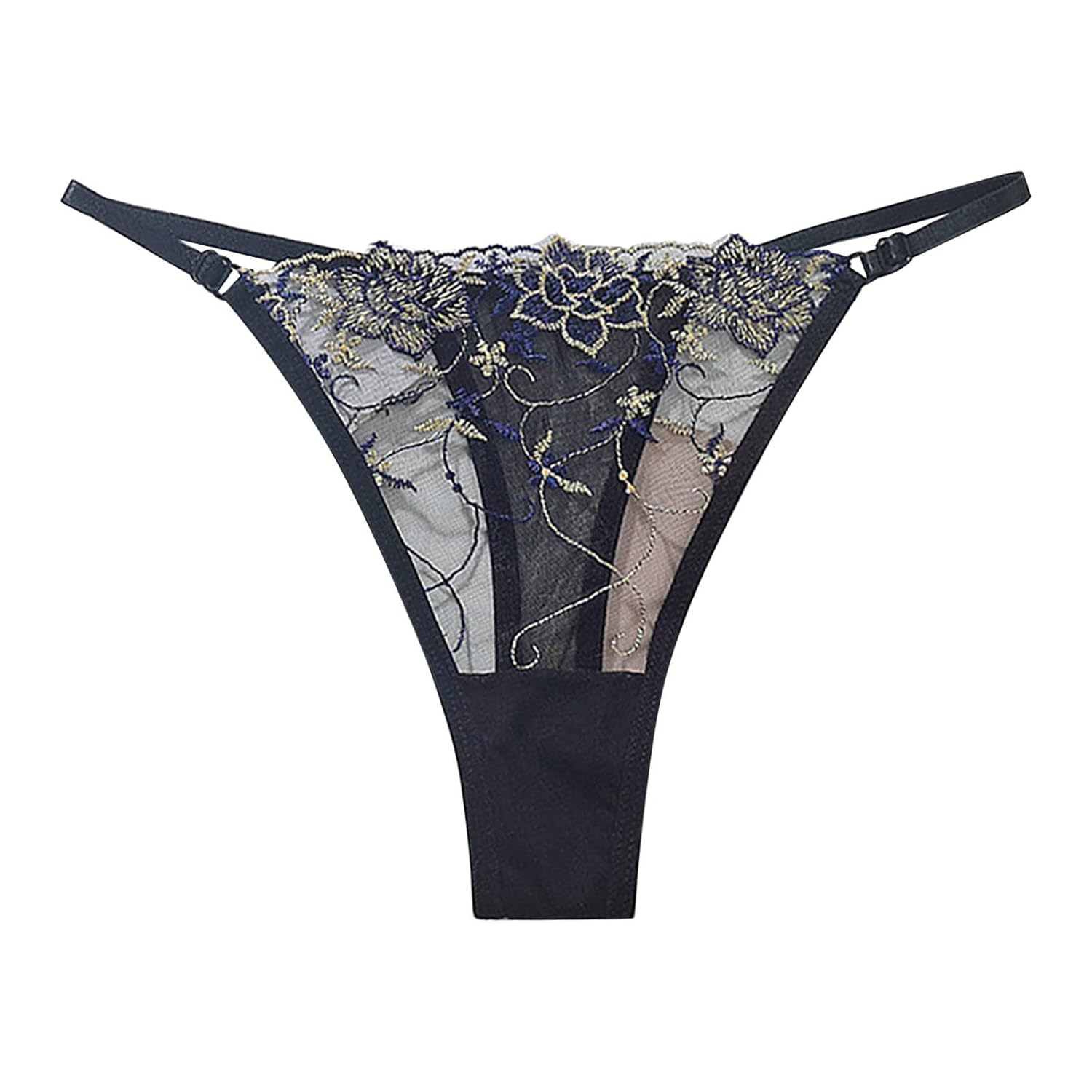 Womens Thong Sexy Embroidered Hollow Mesh Seductive Womens Thong Panties Lingerie Sexy Lace