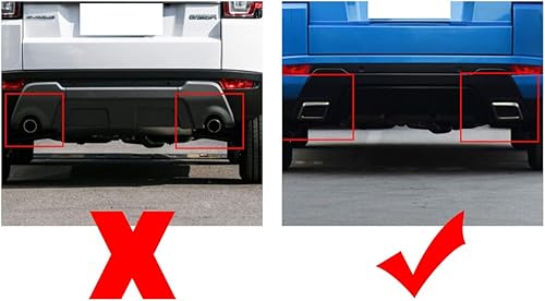 Miniatura 2 de YIWANG ABS cromo decoración exterior parachoques trasero tiras para Land Rover Range Rover Evoque 2016 2017 2018 Auto accesorio (negro brillante)