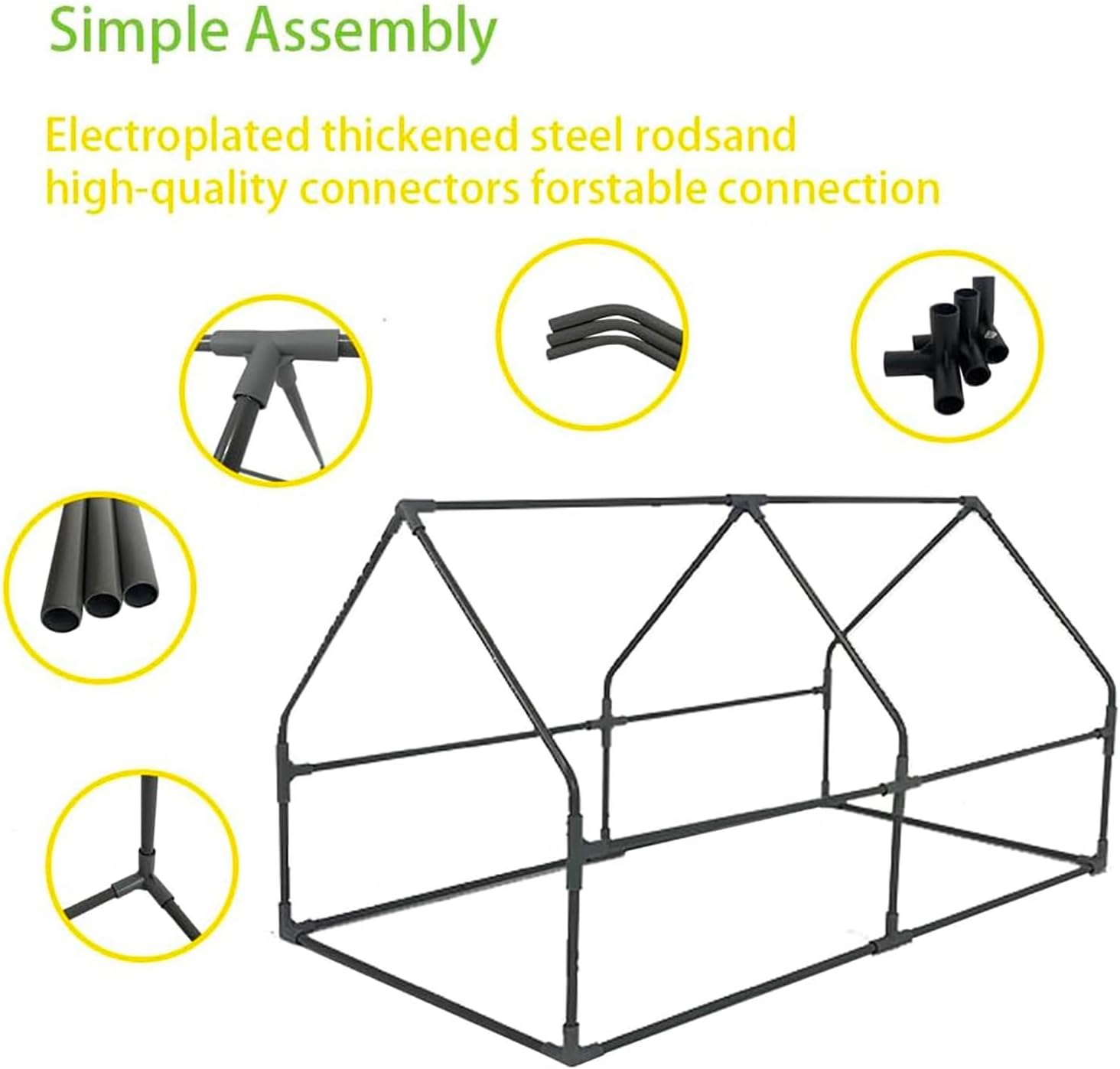 Portable Mini Greenhouse, 47"x24"x24" Greenhouses for Outdoors with PVC Cover and Dual Zipper Doors,Green House Cover for Raised Garden Bed,Garden Bed Cover for Plants Outdoor