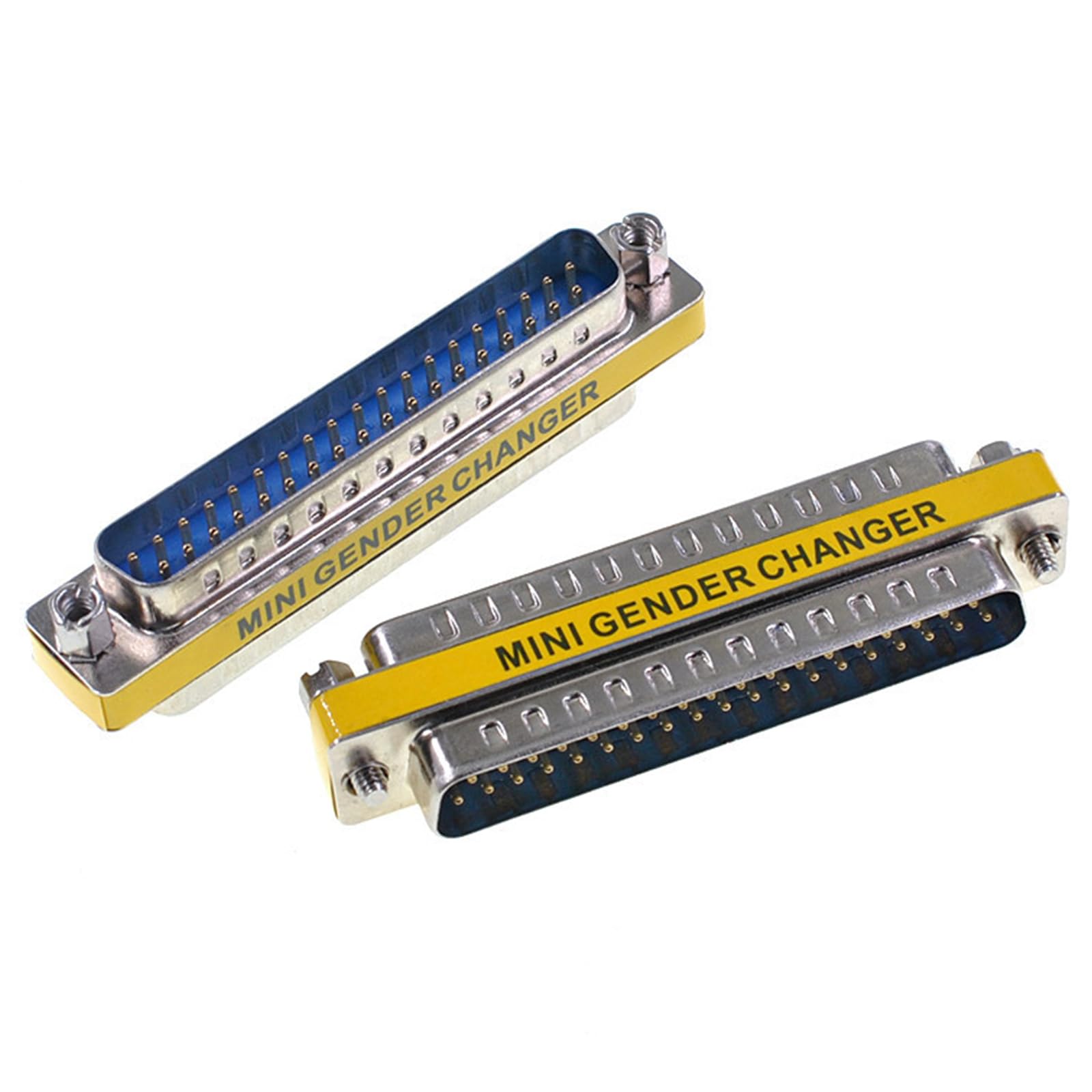 Oiyagai 2 Pack DB37 37 Pin D-SUB Male to Male Coupler Adapter Serial Cable Connector Joiner for CNC, Projector, and Industrial Equipment