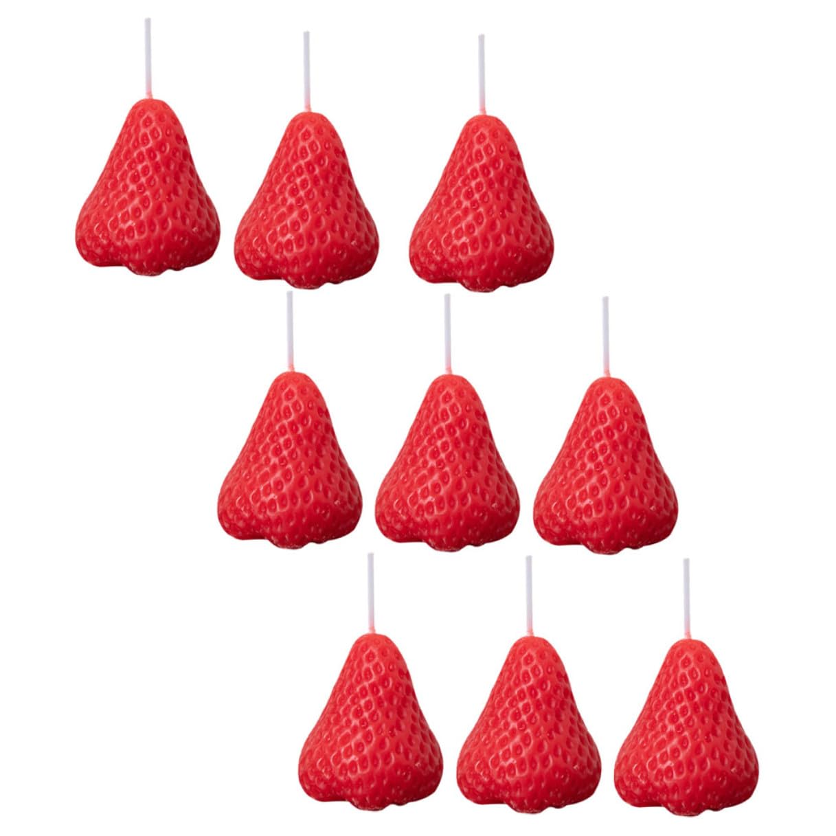 Set 9 Candele Profumate alla Fragola Decorazioni la Casa a Forma di Fragola Candele Aromatiche Portatili per Matrimoni Compleanni e Feste per Aromaterapia
