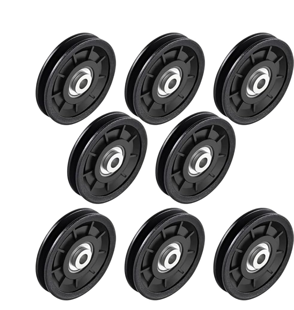 ABSSports 8 pcs Bearing Pulley Wheel Replace For Gym Equipment Part. Multi-training Bar