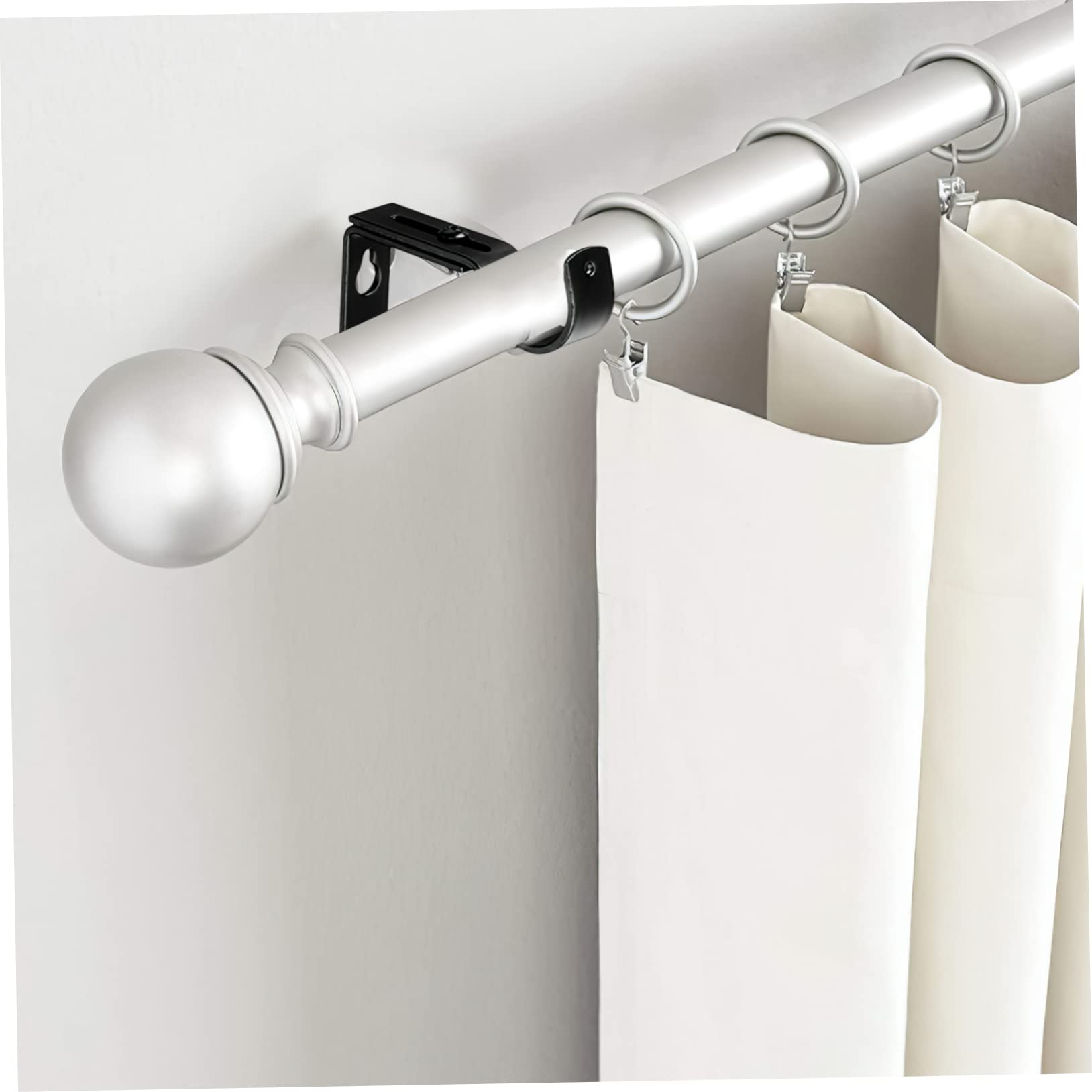 ABOOFAN 8 Pièces Support de Tringle à Rideau Support Rideaux Support Tringle Rideaux Support Tringle a Rideaux Support Tringle à Rideaux Coup Unique Brancher Poteau Lourd Support en Fer