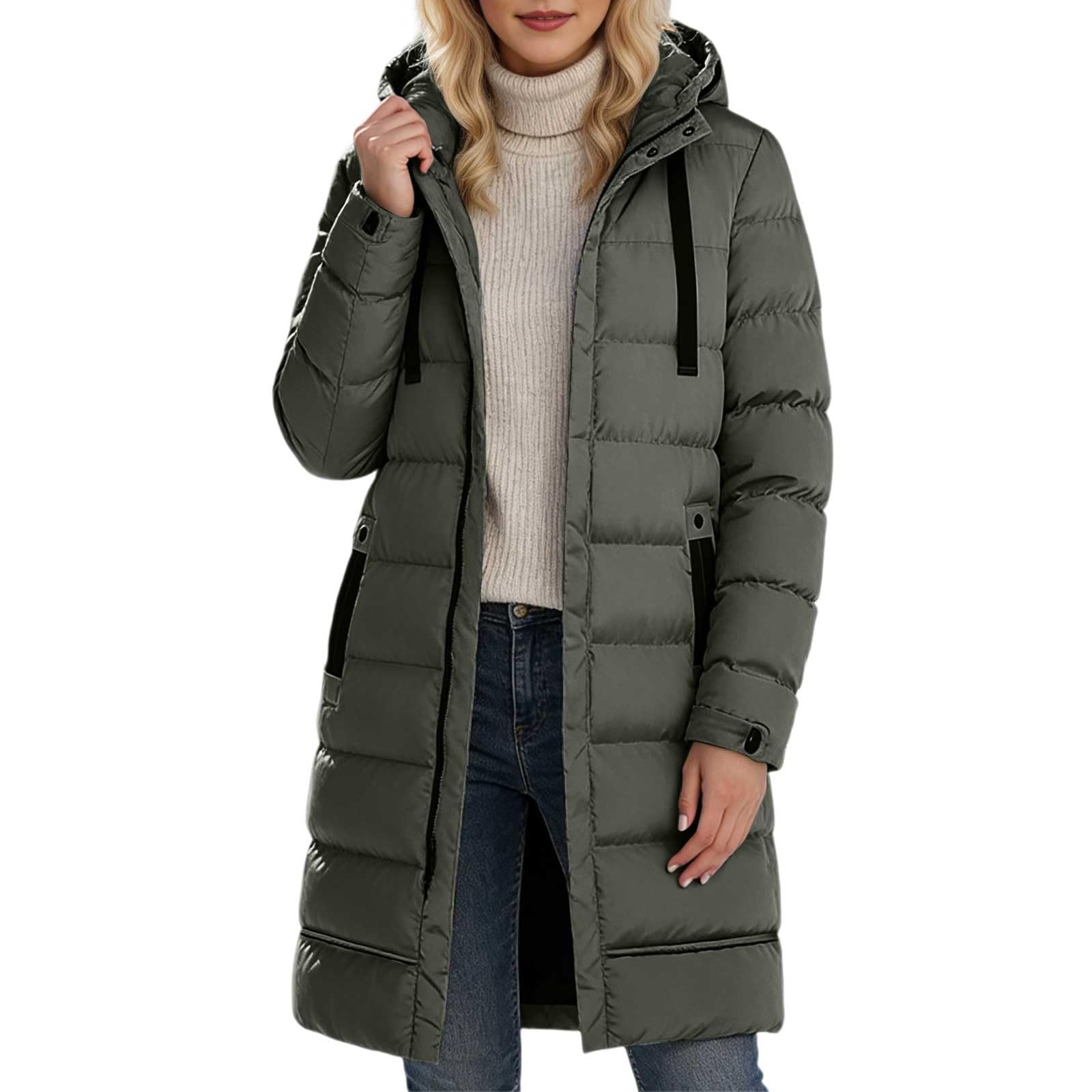 Generisch Parka larga de plumón resistente con aislamiento térmico para días de invierno extremadamente fríos al aire libre