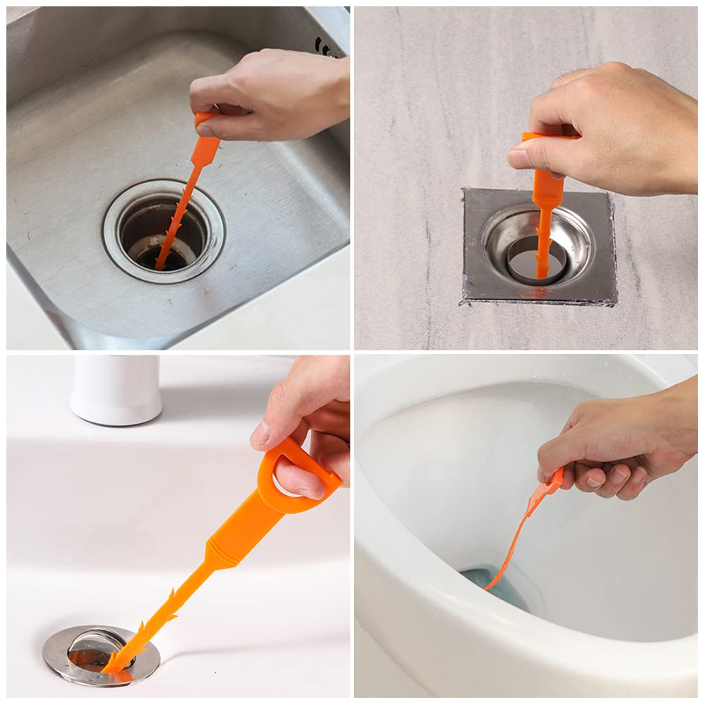 Gancio per la pulizia del lavandino,Strumento per la pulizia degli scarichi,strumento per la pulizia dello scarico, strumenti di drenaggio per fogne, vasca da bagno, per cucina, lavandino,2 PCS