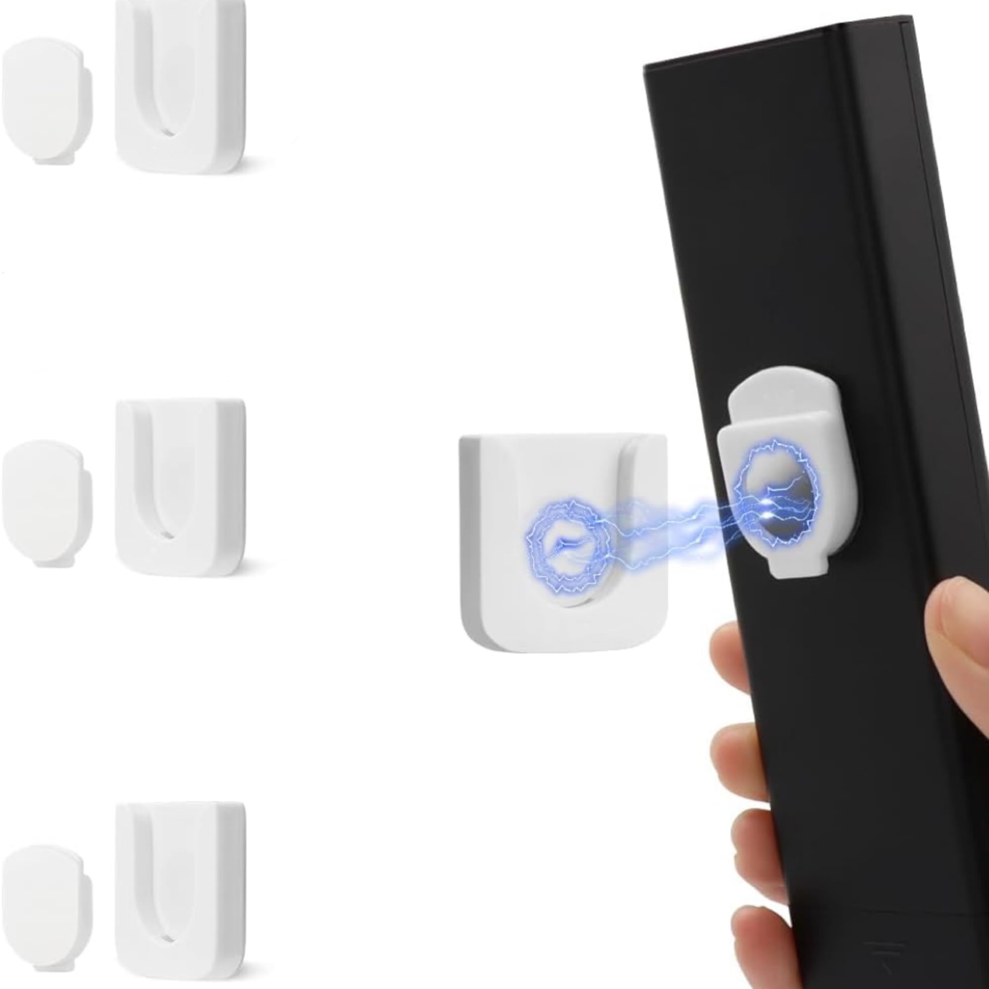 10 Pièces Support De TÉLÉCommande MagnÉTique AmÉLiorÉ, Support De Telecommande Magnetique Ameliore Support De Telecommande Auto Adhesif A Double Aimant Sans Percage Noir 99352872