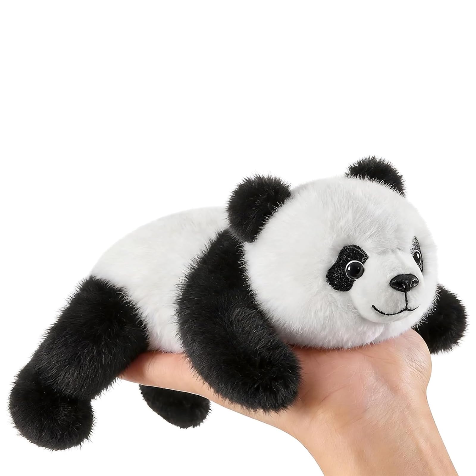ZPSCXQ Panda Plush Toy, Soft Toy for Anxiety Relief, Emotional Support Companion for Adults, Office Desk Stress Relief, 18 cm Black and White