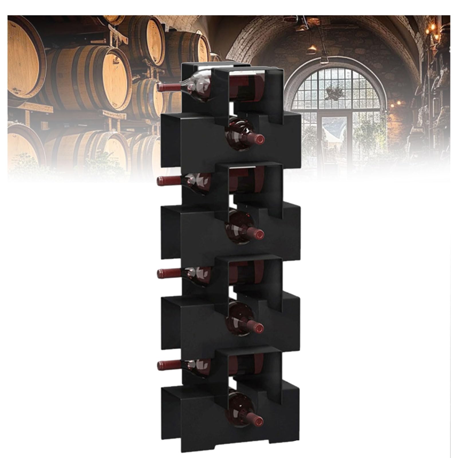 Porte-bouteille d'esprit et de champagne en métal avec étiquettes haut de gamme