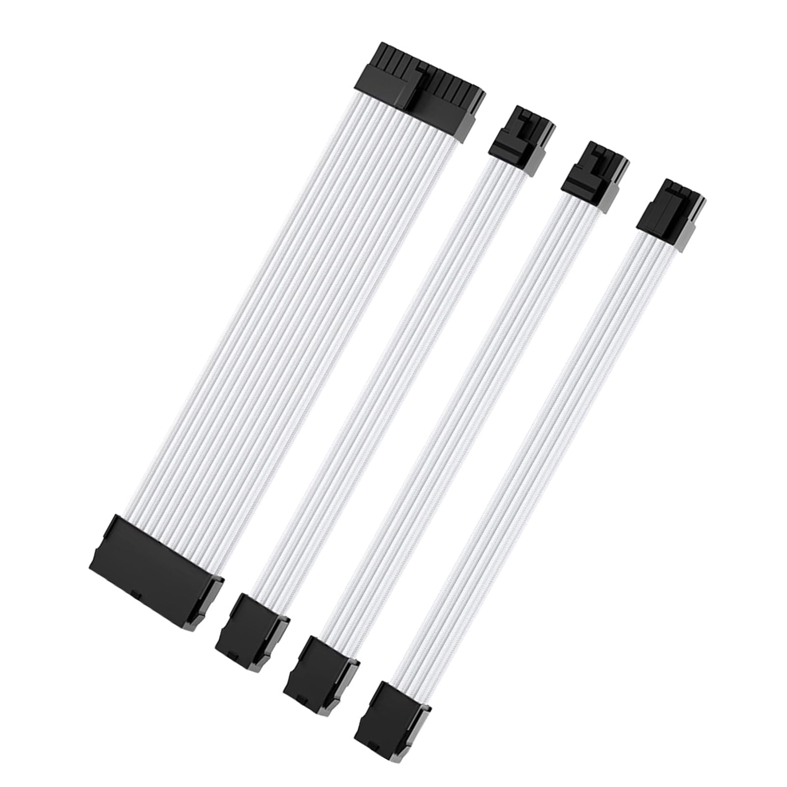 TECWARE Cavo Di Alimentazione Flessibile, 16 AWG, Cavo Prolunga PSU Con Connettore Bianco, 1 X 24 Pin/1x4 4 EPS/2x6 2 PCI-E, Lunghezza 30 Cm Con Pettini (nero/grigio - Foto 4