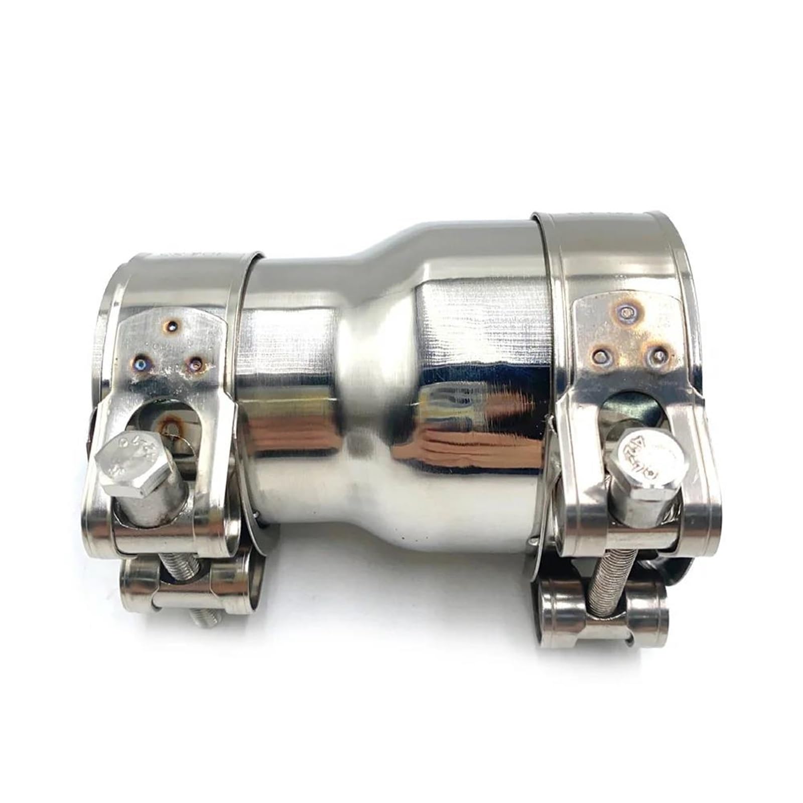 Tubo de Escape 1 * Tubo De Escape 304 Tubo Acero Inoxidable Adaptador Recto Tamaño Reductor Manguito Silenciador General con Abrazadera Punta de Silenciador(51MM-54MM)