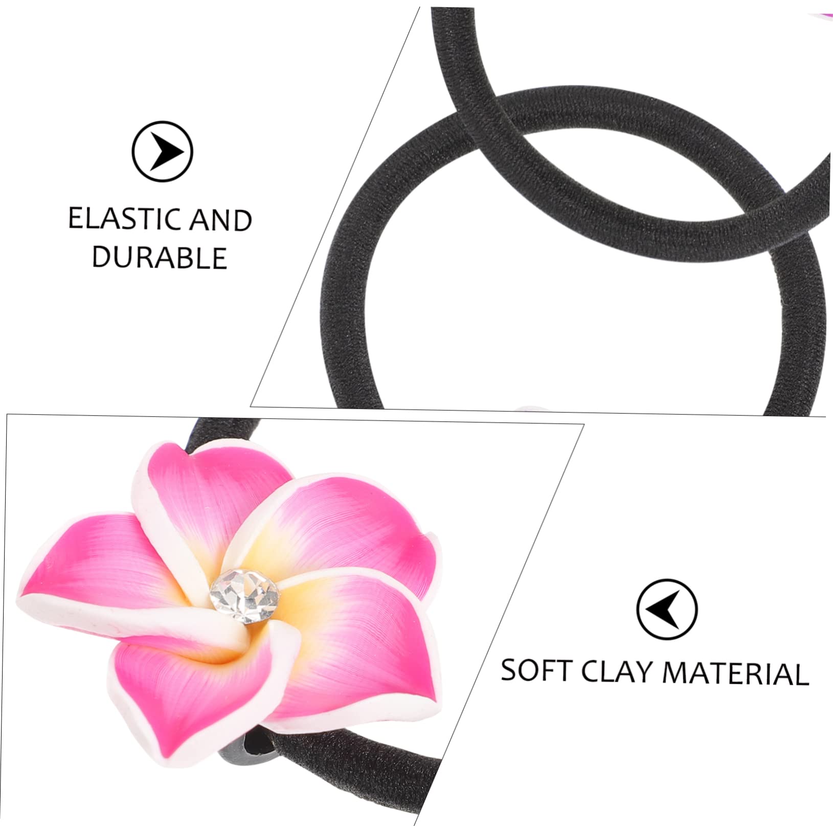 FOMIYES 3 Juegos De Bandas Elásticas Para El Cabello Para Mujeres Y Niñas Lazos De Flores A La Moda Cuerda Elástica Para De Caballo 10 Unidades X 3