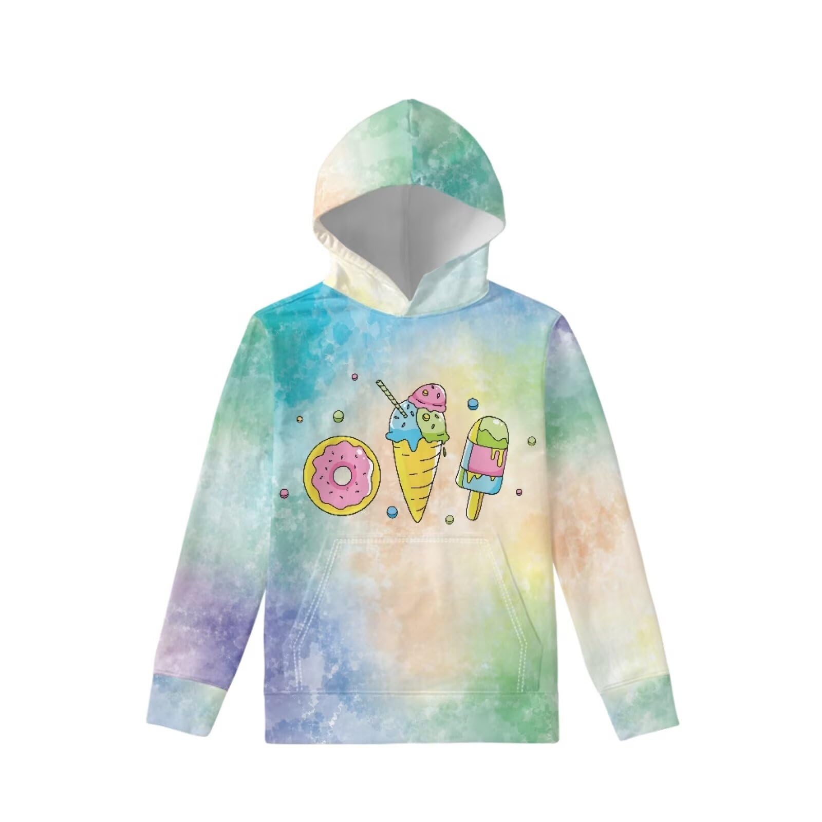Coloranimal Unisex Girls and Boys Long Sleeve Hoodies Hoody Athletic Pullover Sweatshirts Tops Age 6-16year
