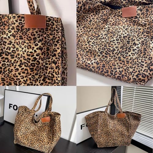 Leopard Print Hobo Bag-Large Capacity Slouch Tote for Women,Perfect for Travel,Stylish Shoulder Bag for Daily Use3