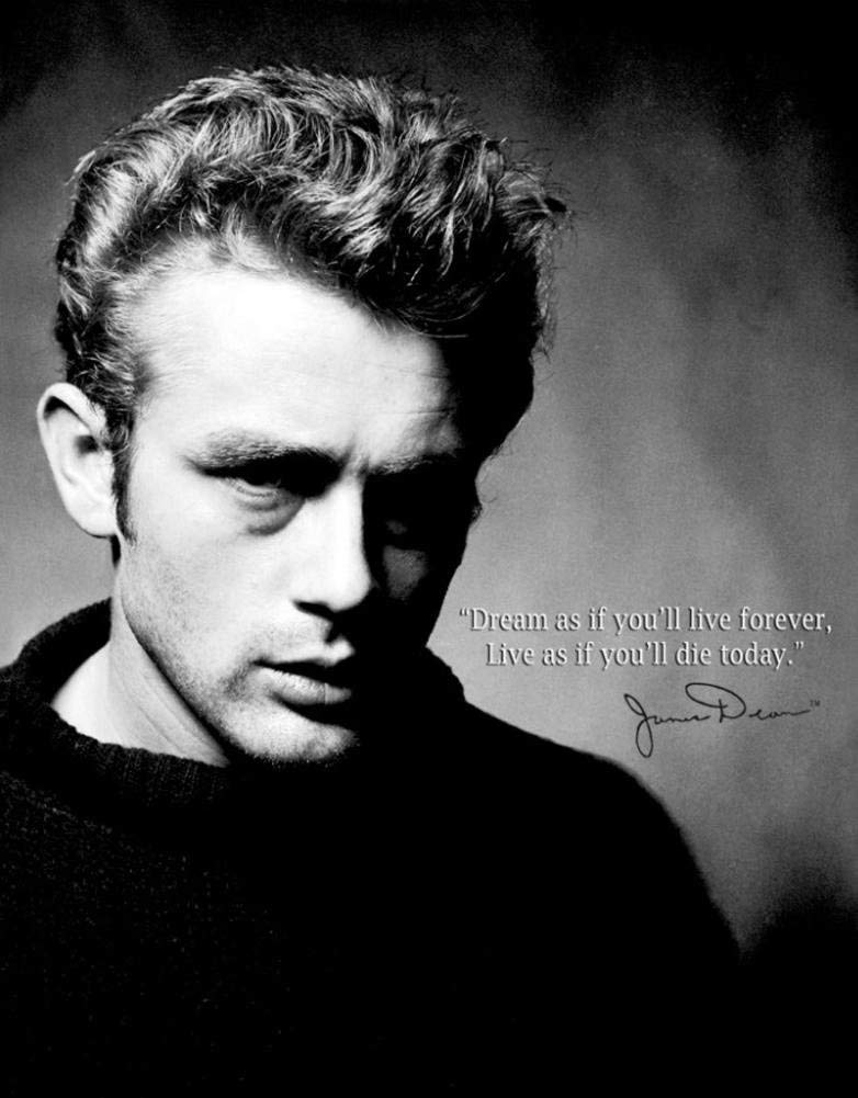 Epochsign Z#289 James Dean Live Forever Movie Retro Vintage Tin Sign Metal Tin Sign 8X12 Inches