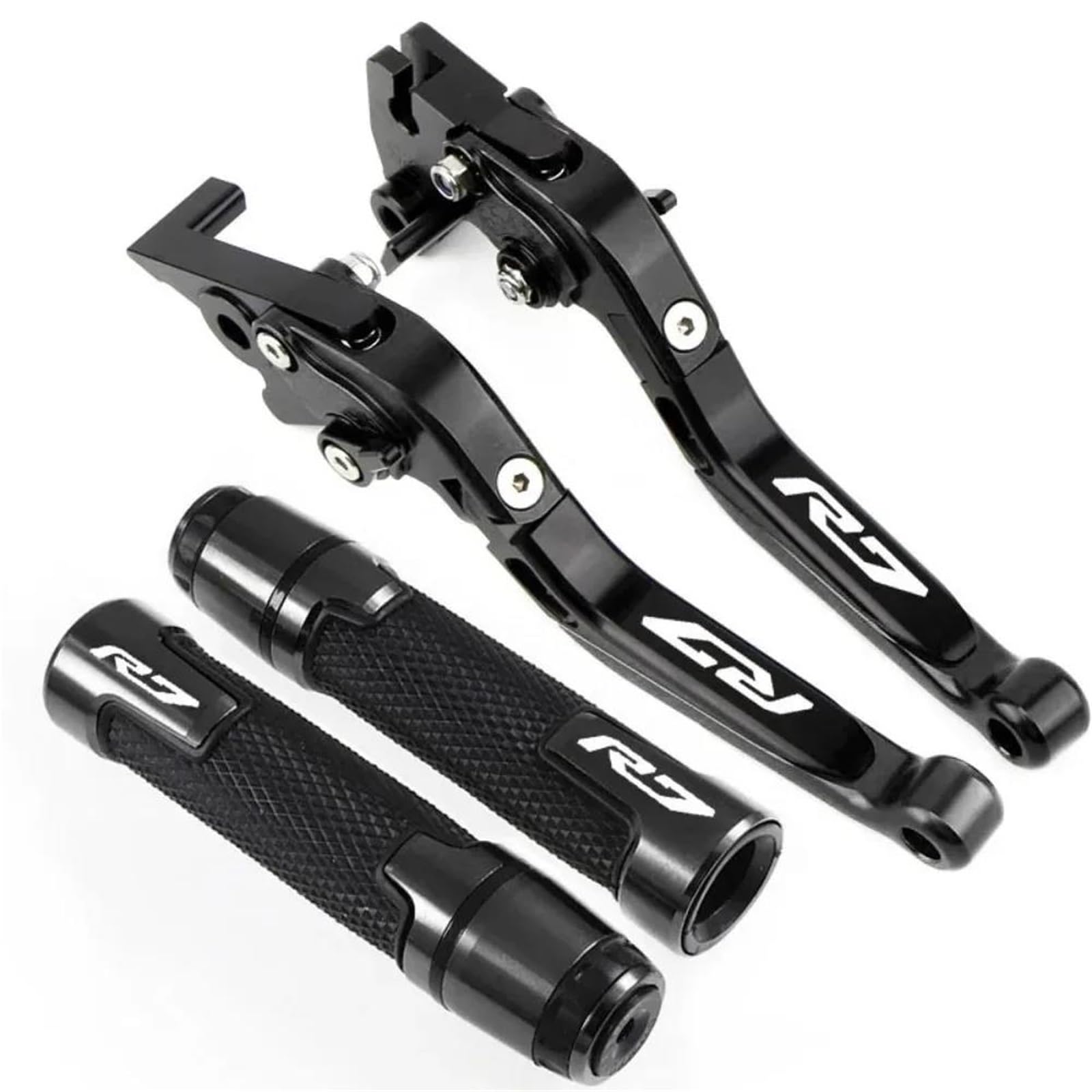 Gquikgw Black4 Replace Brake Clutch Levers Motorcycle Parts Handles Adjustable Folding Extendable For Y-Amaha Yzf-R7 Yzfr7 Yzf R7 2021-2024(Black4)
