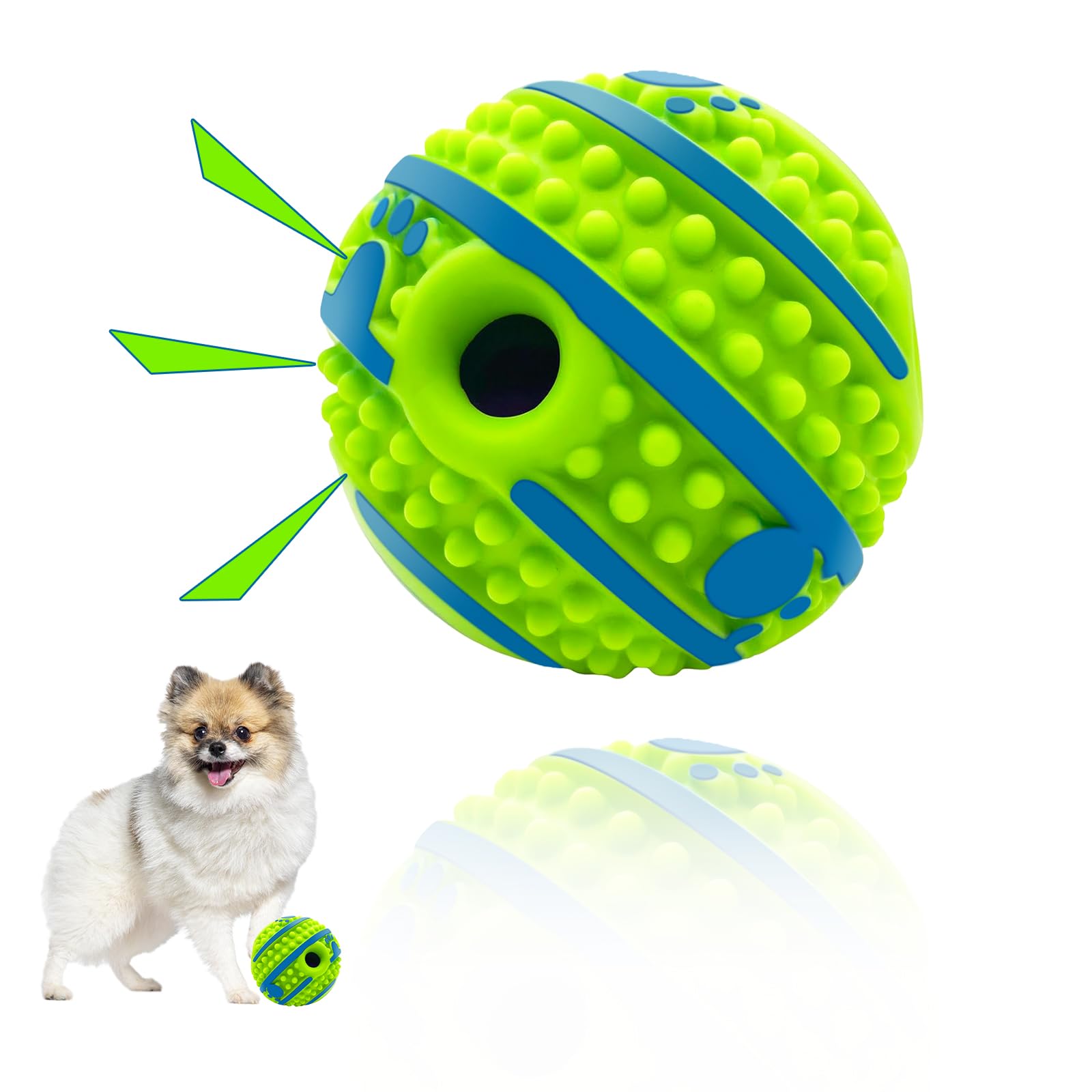 TAUCHGOE Interactive Toys for Dog 3.46" Squeaky Ball for Dogs Interactive Dog Toys Squeaky Balls for Dogs for Exercise & Training