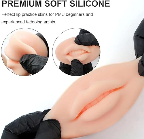 Miniatura 5 de Modelo de labios de silicona, modelo de boca de silicona suave 3D, piel de práctica de silicona flexible, modelo de labios falsos de silicona para