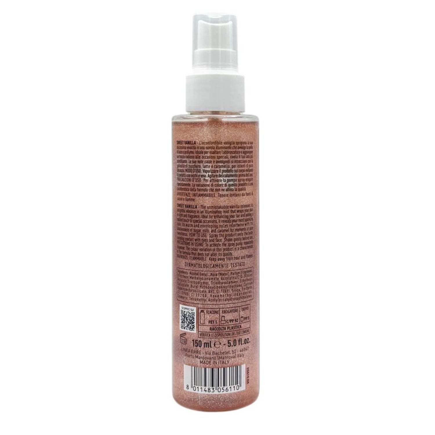 Giardino Dei Sensi Sweet Vanilla – Strahlendes Körperwasser mit Duft Shimmer Spray 150 ml – Sommer-Shimmer-Effekt & strahlende Haut (6)