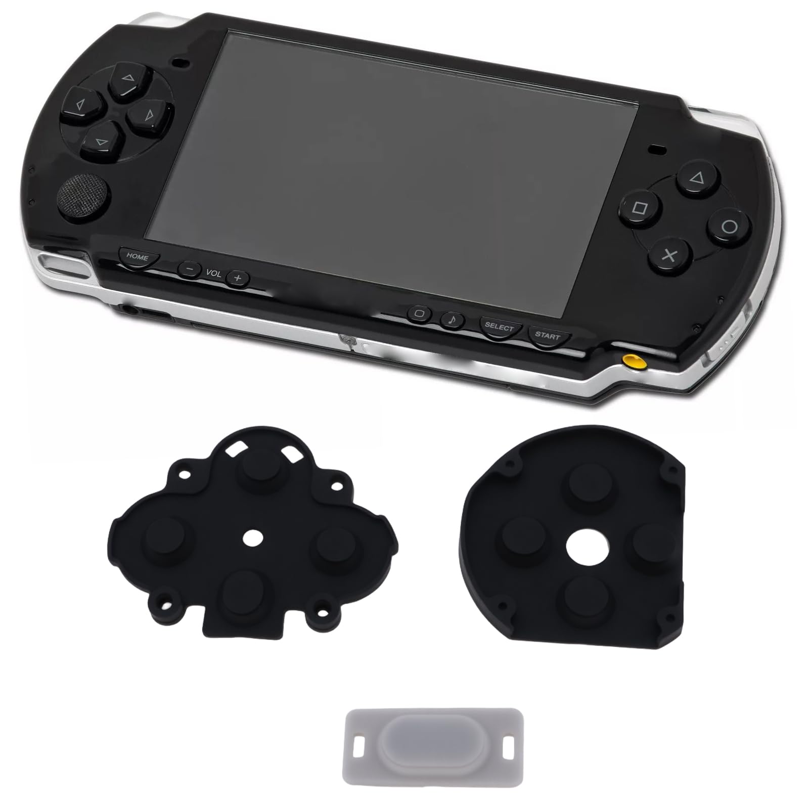 ECSiNG Lot de 2 Boutons de Direction en Caoutchouc Coussinets Conducteurs Colle Conductrice Compatible avec Sony PSP 1000
