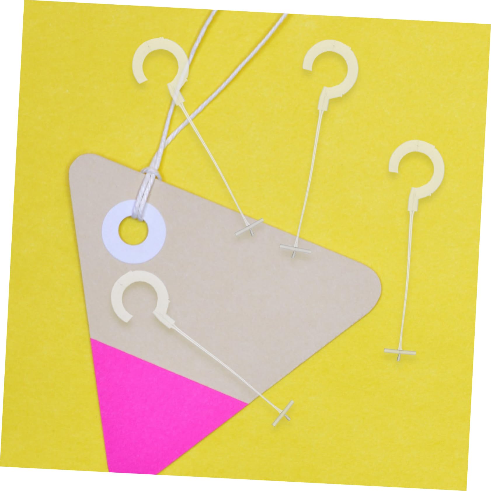 ULTECHNOVO 5000pcs Glue Needle Tagging Barb Fastener Tag Buckle Multifunctional Tag Fastener Hanger Hooks Multifunctional Tag Cord Tag Hanging Rope White Pp