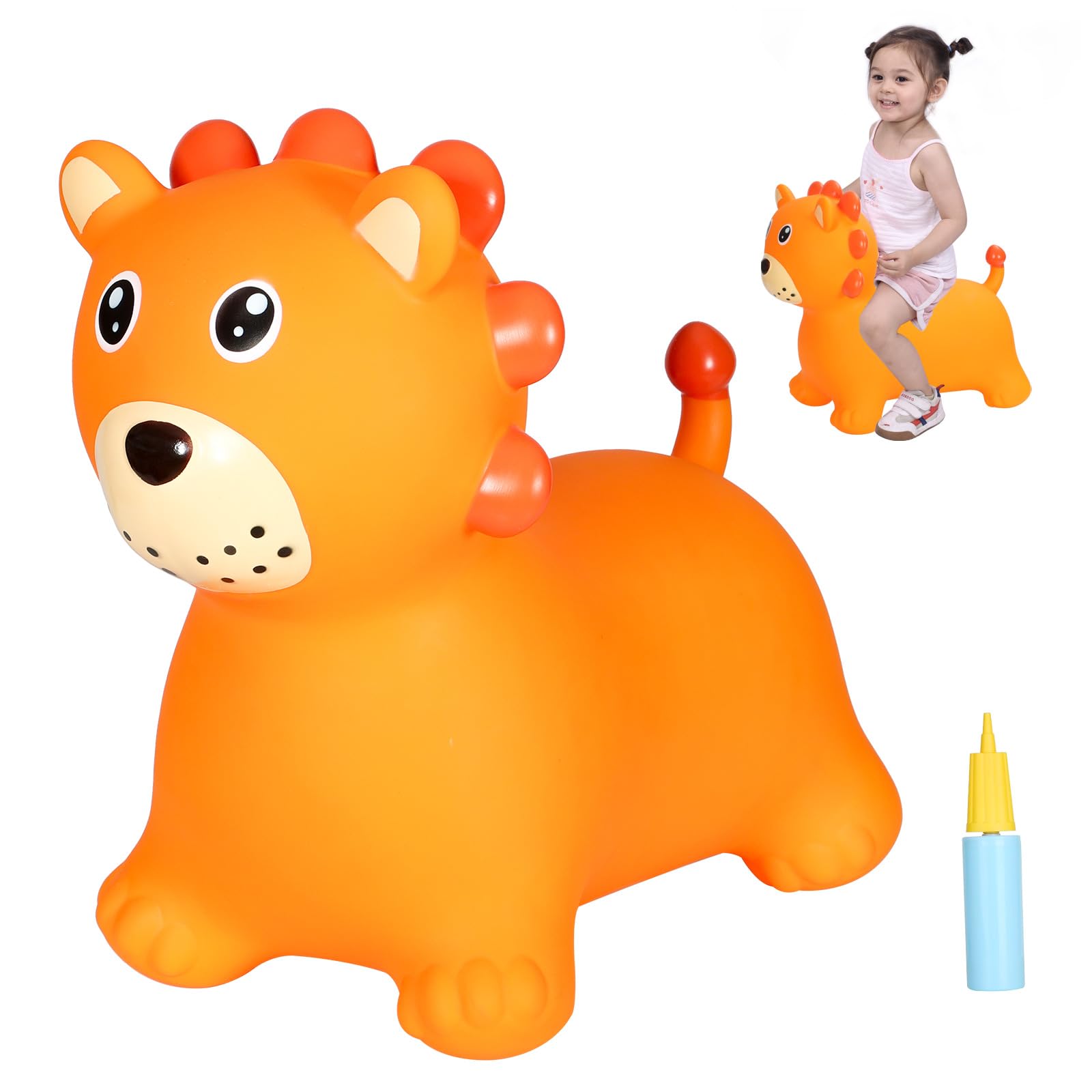 Inpany Bouncy Horse Lion Hopper Toys Toddlers Bouncing Animal Kids