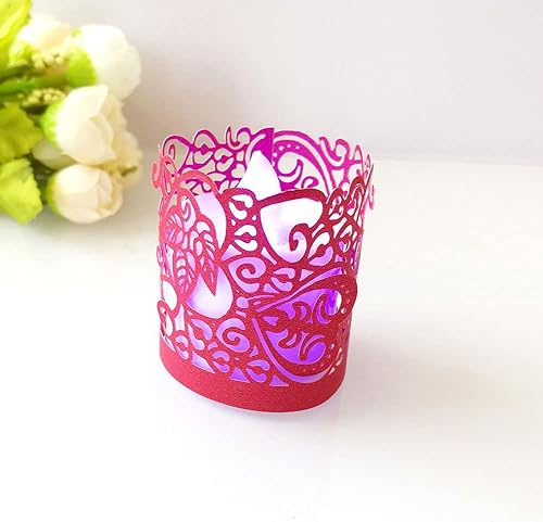 Miniatura 6 de Juego de 50 portavelas sin llama para velas LED (no incluidas) (Negro)