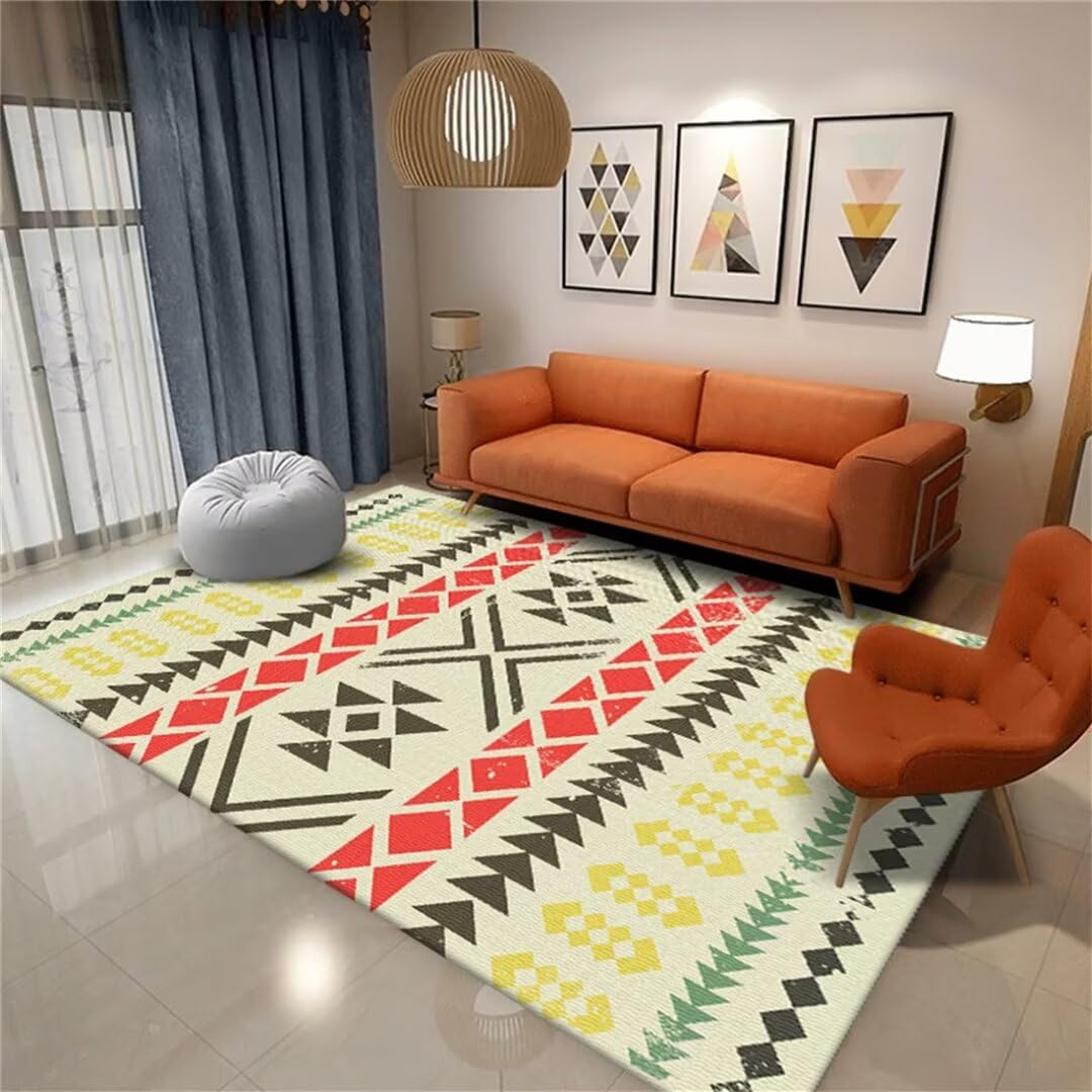 Tapis de jeux bébé lavable en machine avec petit tapis salon géométrique