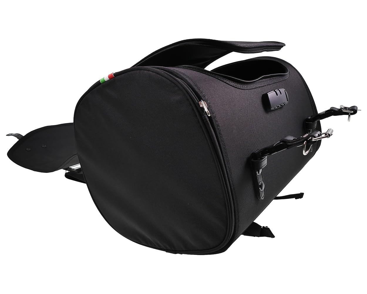 SIP Motorrad Gepäckträgertasche Classic für Vespa, Vintage Look, Nylon wasserabweisend, großes Hauptfach für Helm und Einkäufe, Zahlenschloss, inkl Regenhülle, Montage mit Gurten