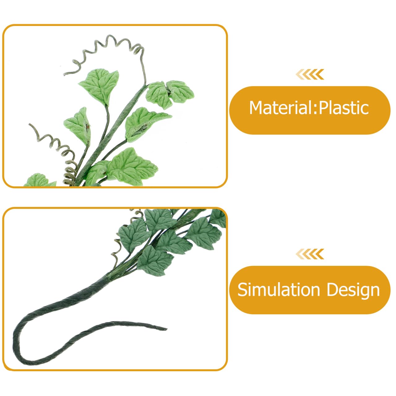 Toyvian Artificial Vine Dollhouse Accessories Miniature Vines Miniature Dollhouse Vine Dollhouse Garden Plants Garland Mini Wreath Fake for Dollhouse 1/12 - Image 3