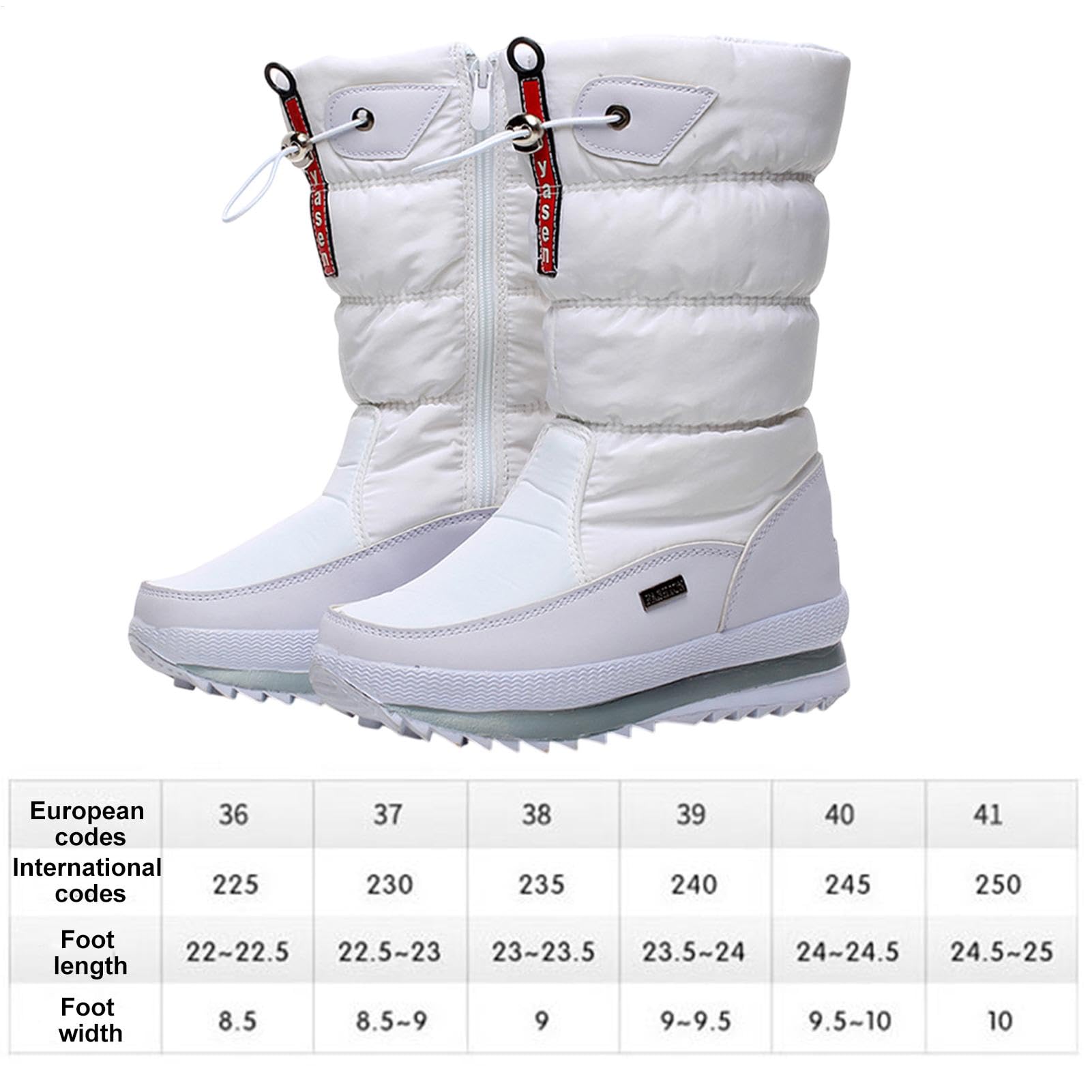 Botas de invierno para mujer, botas de nieve, impermeables, gruesas, con forro de piel sintética, botas de nieve para lluvia, botas de nieve para mujer, botas de nieve forradas a media pantorrilla