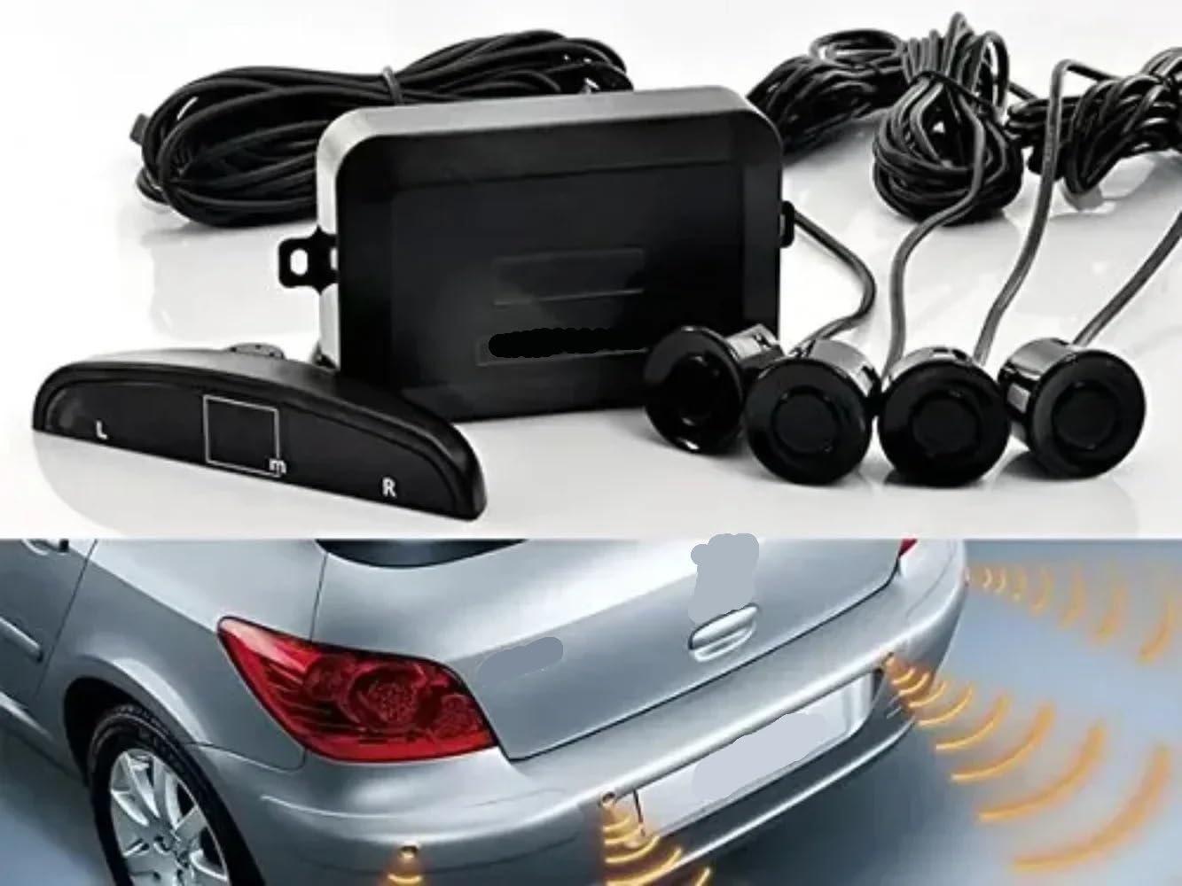Kit sensori parcheggio Kit di sensori parcheggio auto radar retromarcia, allarme acustico, promemoria