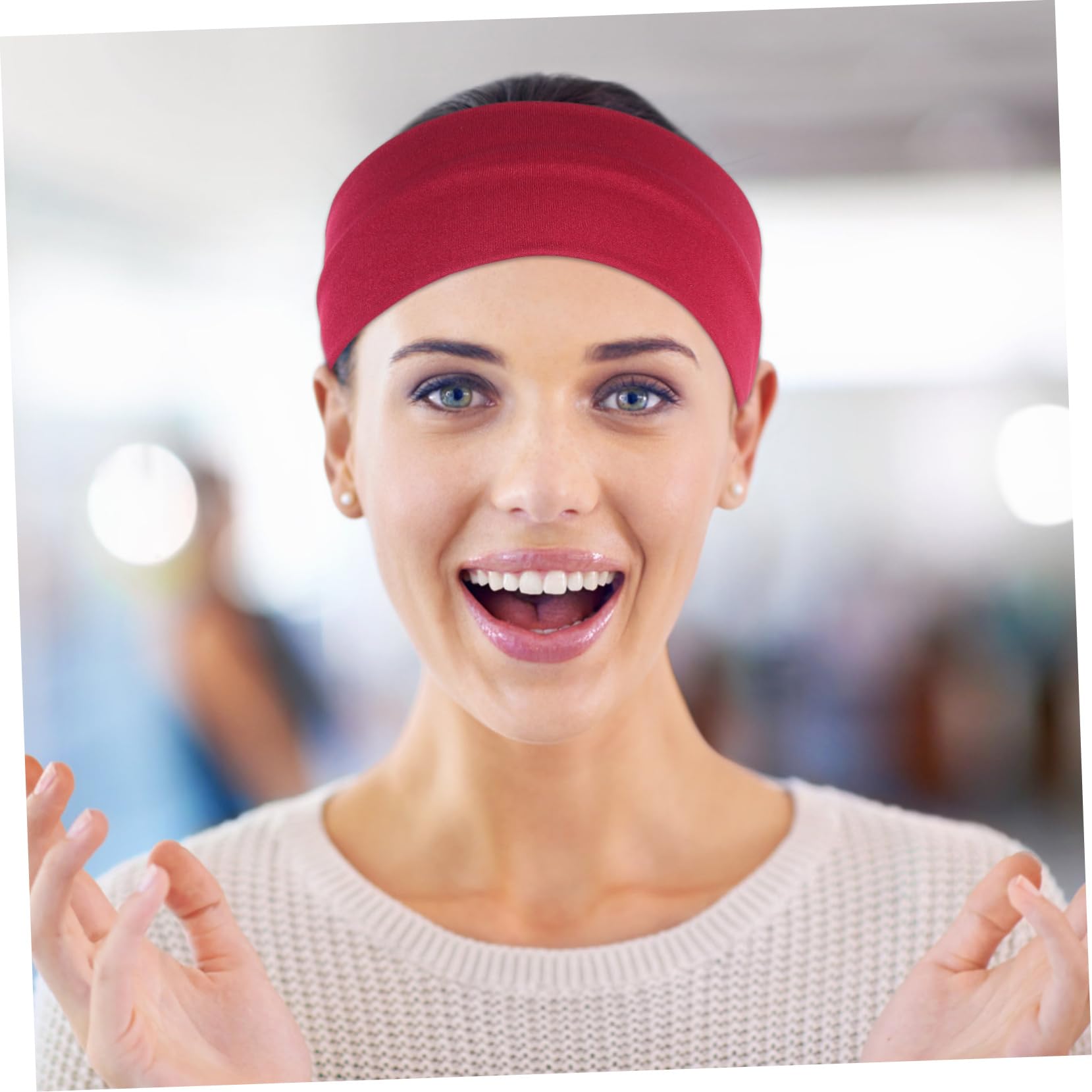 UPKOCH Anti-schlupf-Stirnband Haarband Sportartikel Kopfschweißband Für Mädchen Rutschfestes Stirnband Schweiß Stirnband Frauen Schweißband Laufen Stirnband Polyester