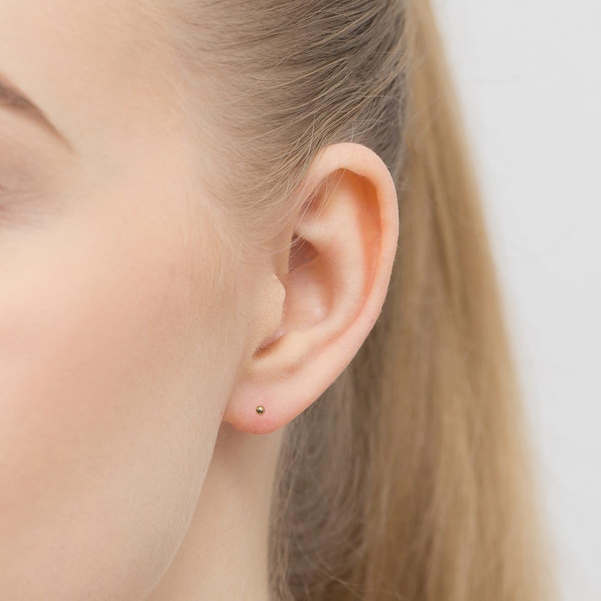 MARKO Einzelner Ohrstecker aus 14K Echtgold 585 – Gold Ohrring Damen 3mm – Solo Kugel Ohrstecker in Größen von 3mm bis 8mm – Hochwertiger Echtgold Schmuck für Frauen & Mädchen – Stecker Verschluss