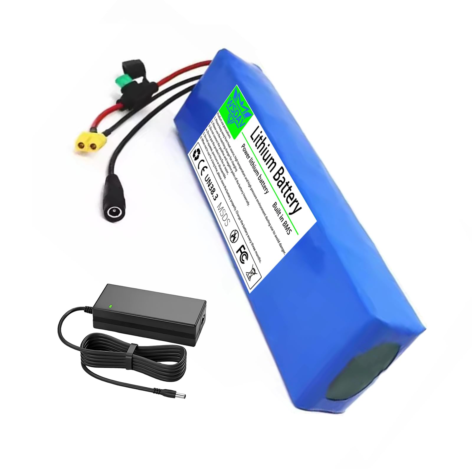 WSDAV Lithium Battery Pack 36V 48V Electric Bike Battery 10Ah 12Ah Electric Scooter Batteries with Charger,48V12Ah