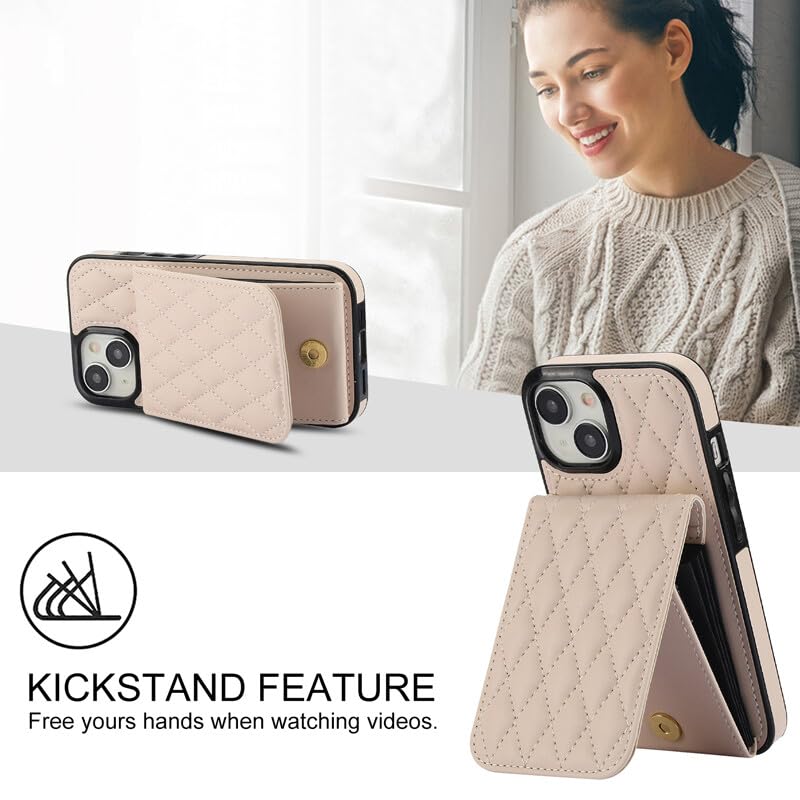 Housse cuir iPhone 11 or rose pour éviter rayures écran et perte cartes - 2