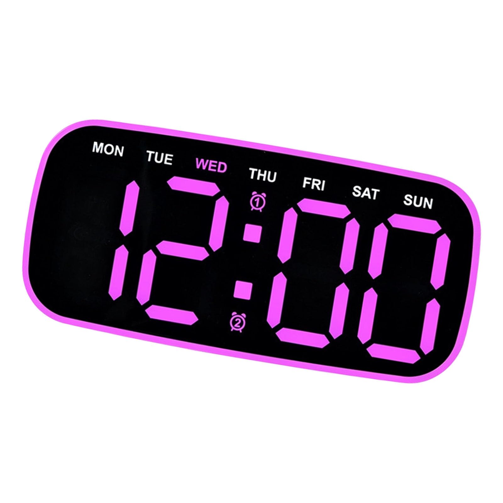 Woedpez LED Digital Alarm Clock with 3 Brightness Dimmer Sound Electric Desk Clock for Bedroom Living Room Offices Bedside Clocks for Bedroom